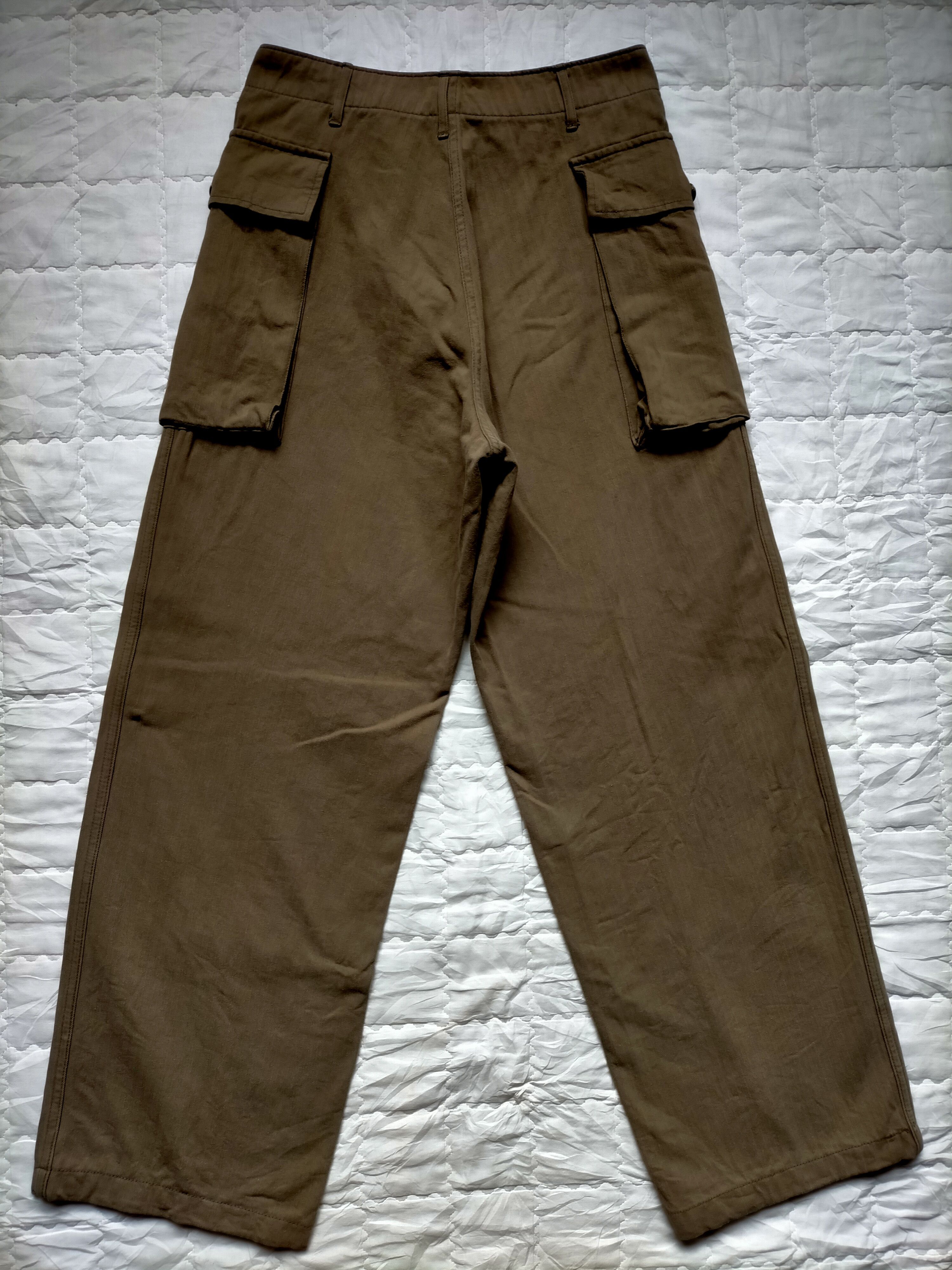 Japanese Brand × Vintage WW2 Army Green 13 Star HBT Trouser Pants Size US 28 / EU 44 - 2 Thumbnail