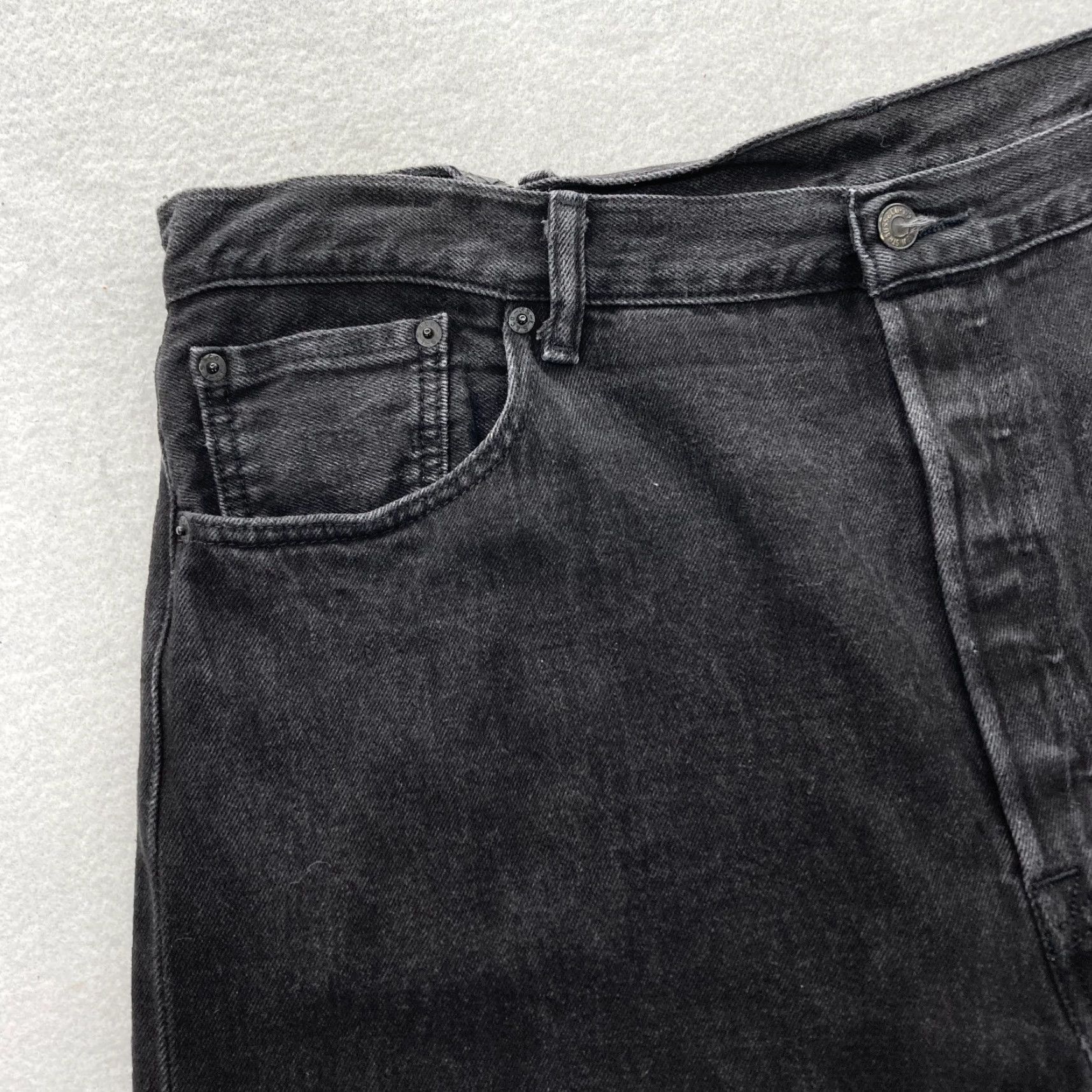 Levi's Levi's 501 XX Jeans Mens 42x30 Straight Black Denim Button Fly Mid Rise Grunge Size US 42 / EU 58 - 3 Thumbnail