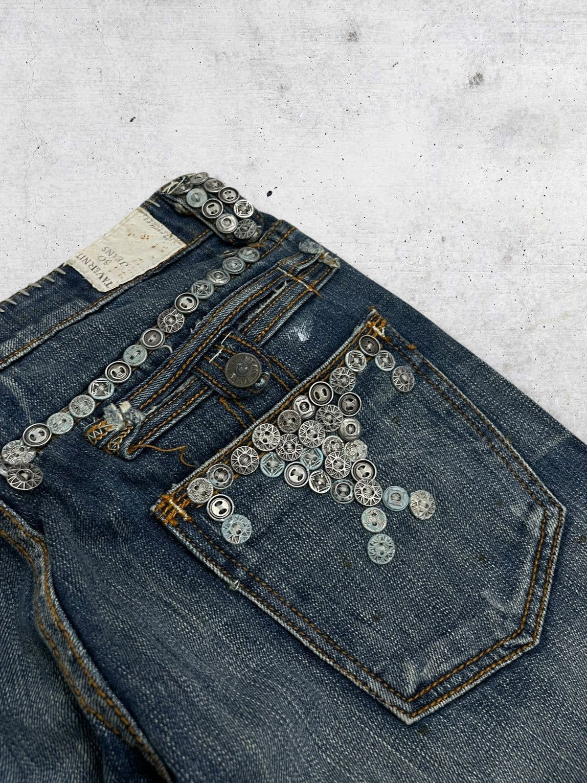 Taverniti VINTAGE TAVERNITI DESIGNER 90S RARE STITCH METAL KUNO DENIM Size US 28 / EU 44 - 18 Thumbnail