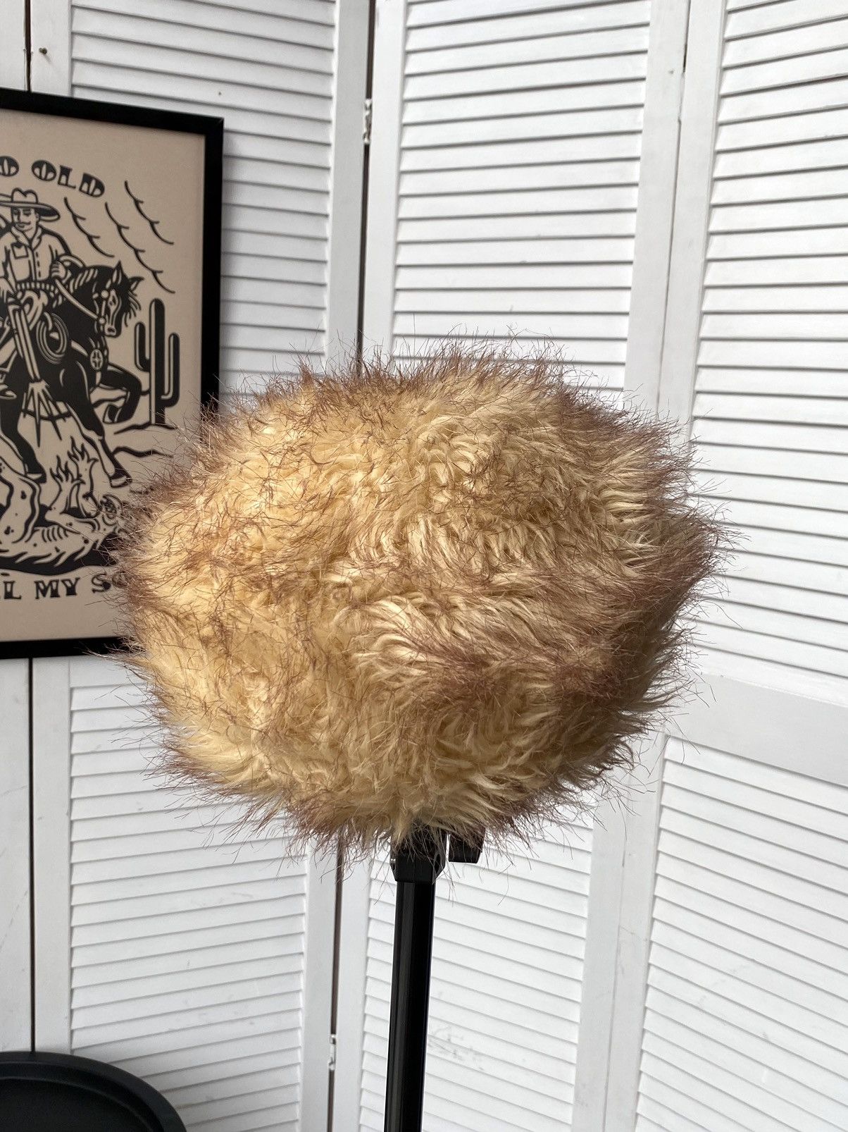 Designer × Vintage Vintage Fuzzy Hat Real Fur Beret Style Y2K Yeti Size ONE SIZE - 6 Thumbnail