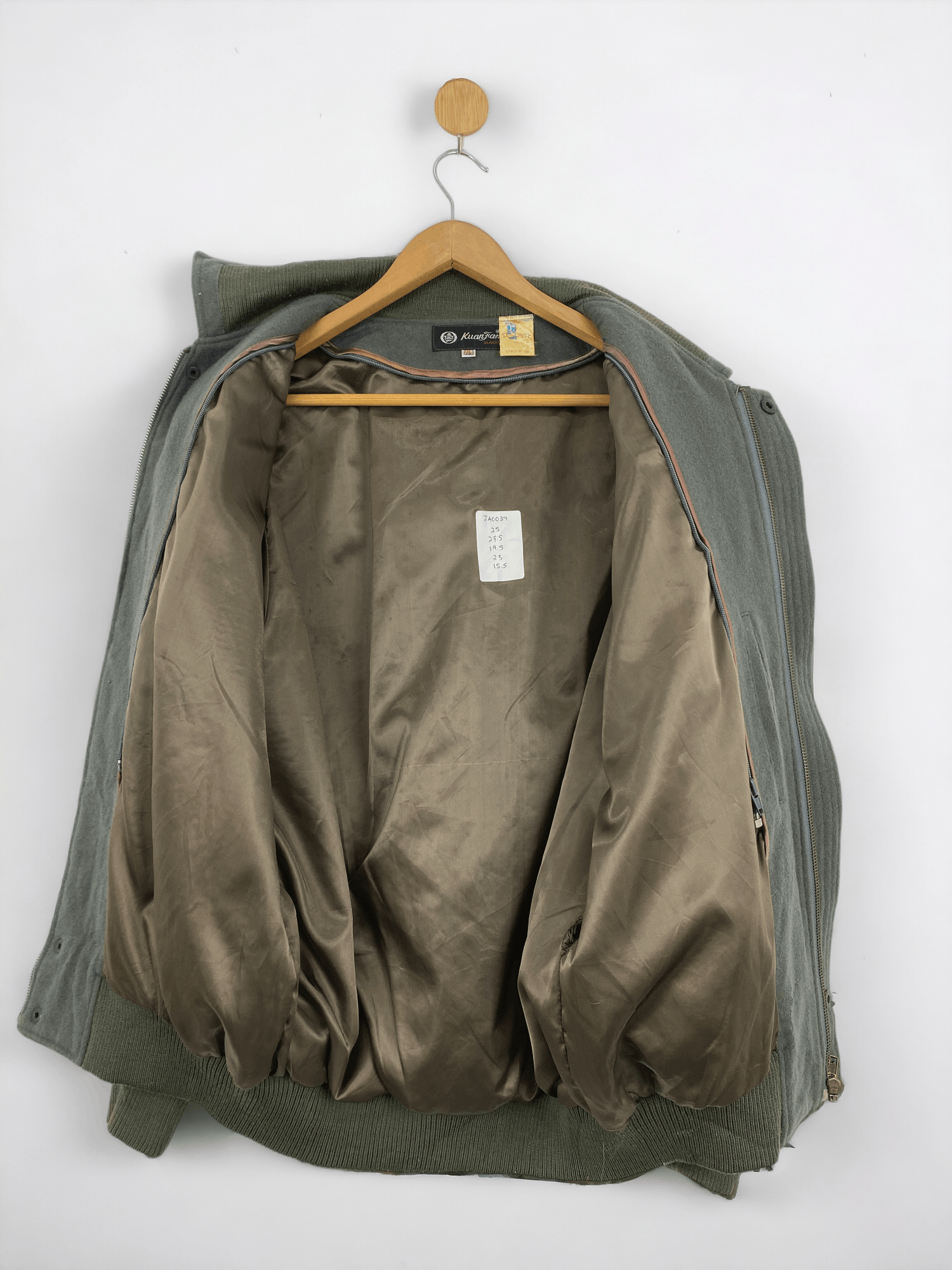 Japanese Brand Vintage Japanese Brand Zipper Up Wool Jacket JA0039 Size US XXL / EU 58 / 5 - 6 Thumbnail