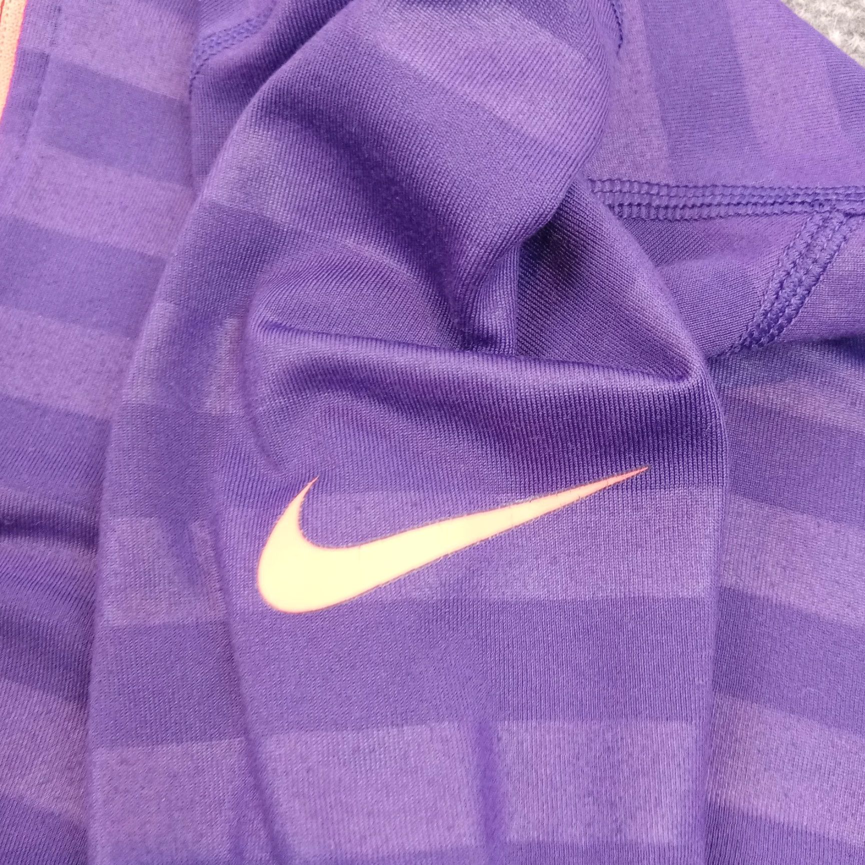 Nike Nike Womens Medium Purple Striped Sweater Long Sleeve Mock Neck Lightweight Size M / US 6-8 / IT 42-44 - 7 Thumbnail