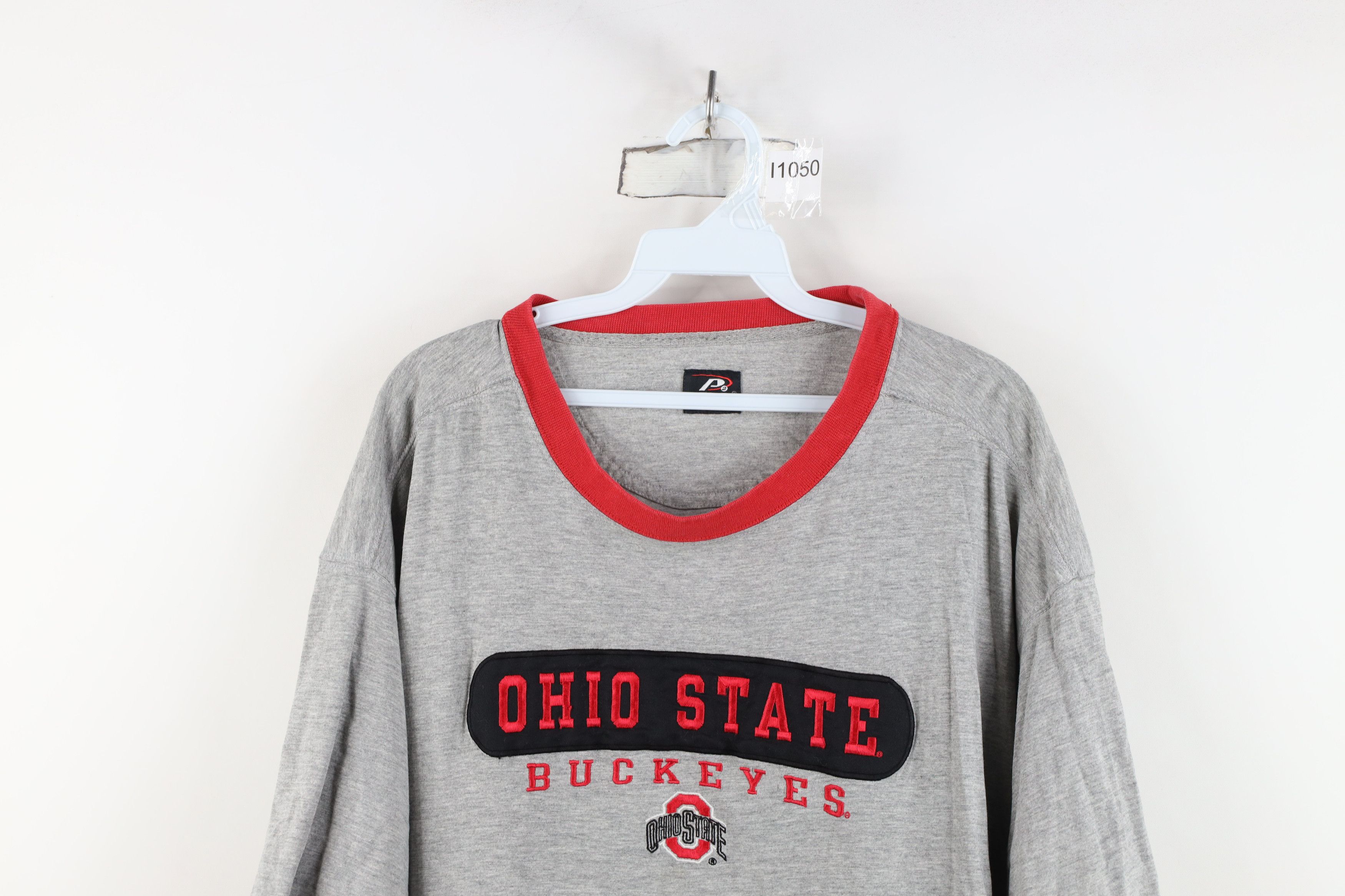 Vintage Vintage 90s Y2K Ohio State University Ringer T-Shirt Gray Size US XL / EU 56 / 4 - 2 Thumbnail