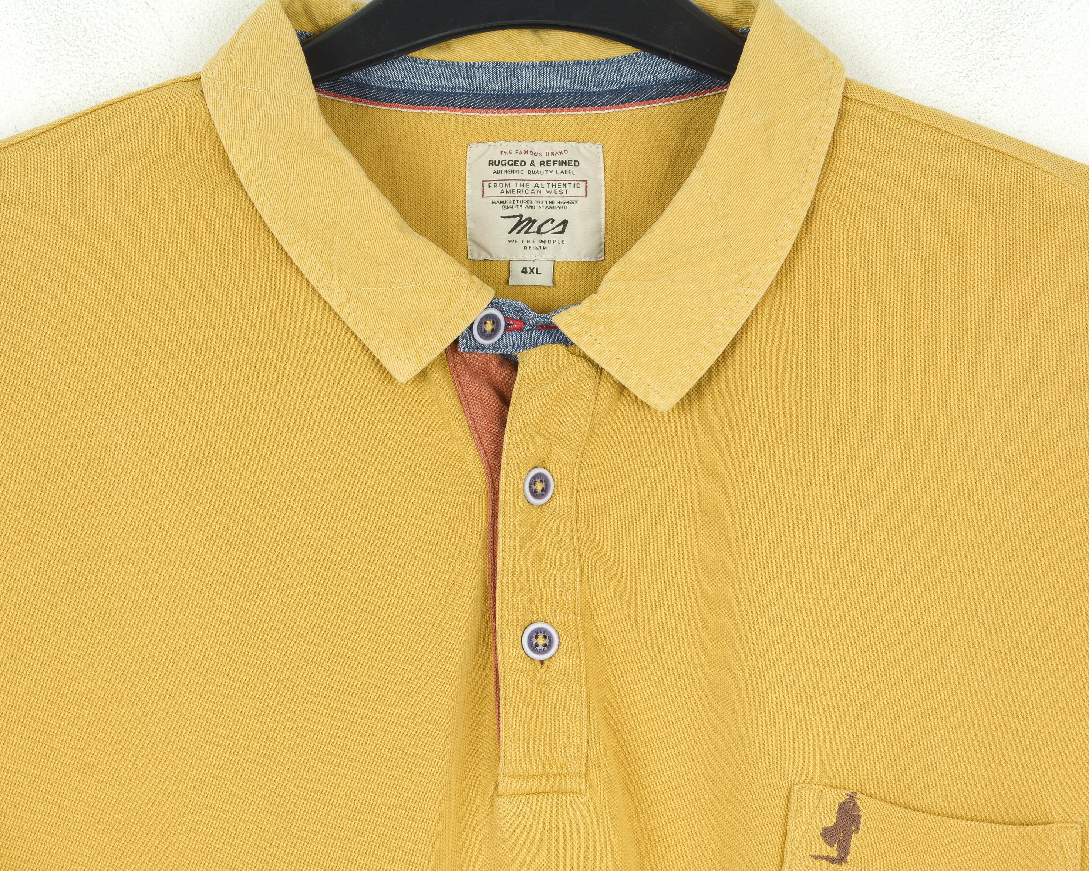 Marlboro Classics MCS 4XL Polo Shirt Short Sleeve Cotton Mustard Casual Top Size US XXL / EU 58 / 5 - 6 Thumbnail