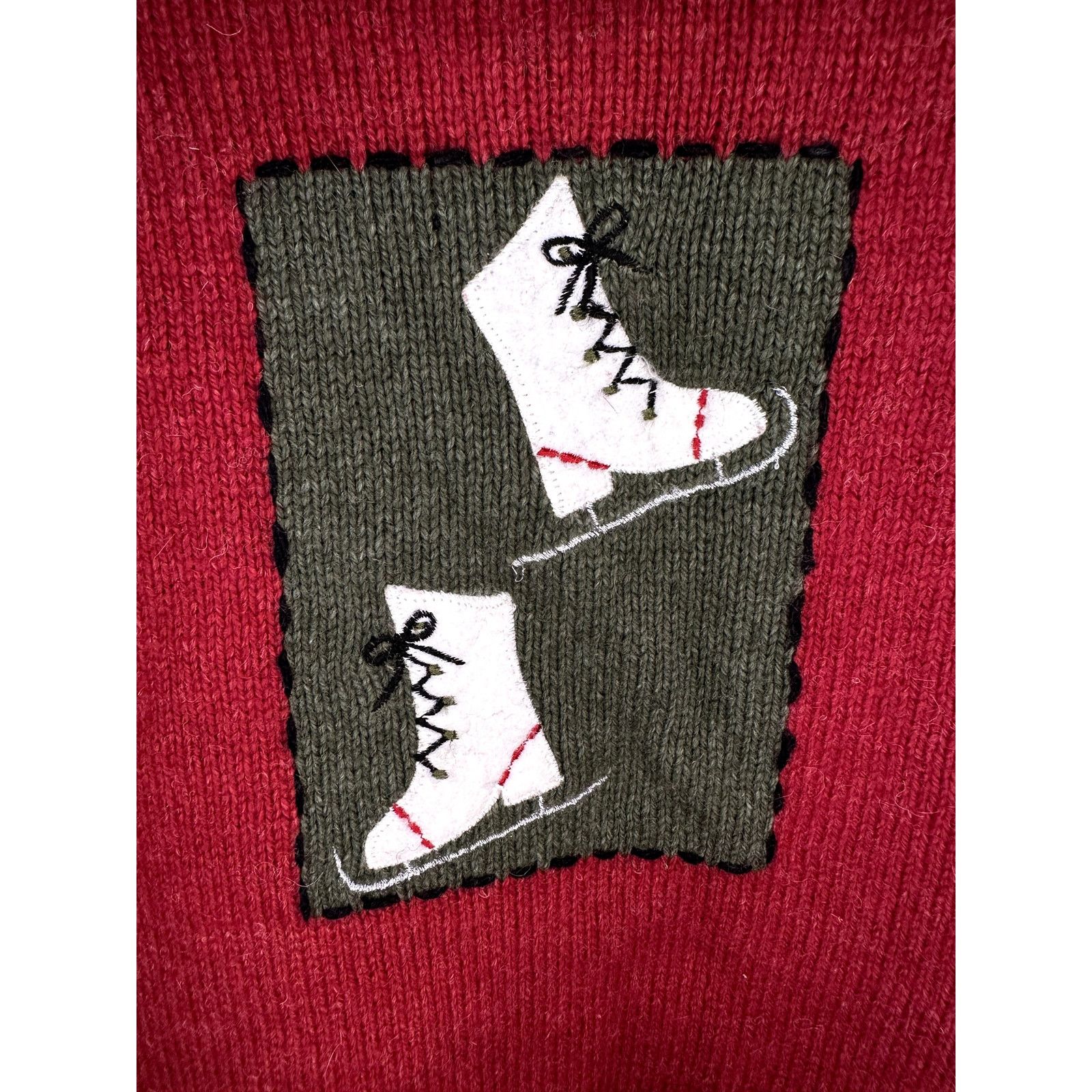 Croft & Barrow Croft & Barrow Winter Long Sleeve Zip Up Ugly Sweater Red L Size L / US 10 / IT 46 - 5 Thumbnail