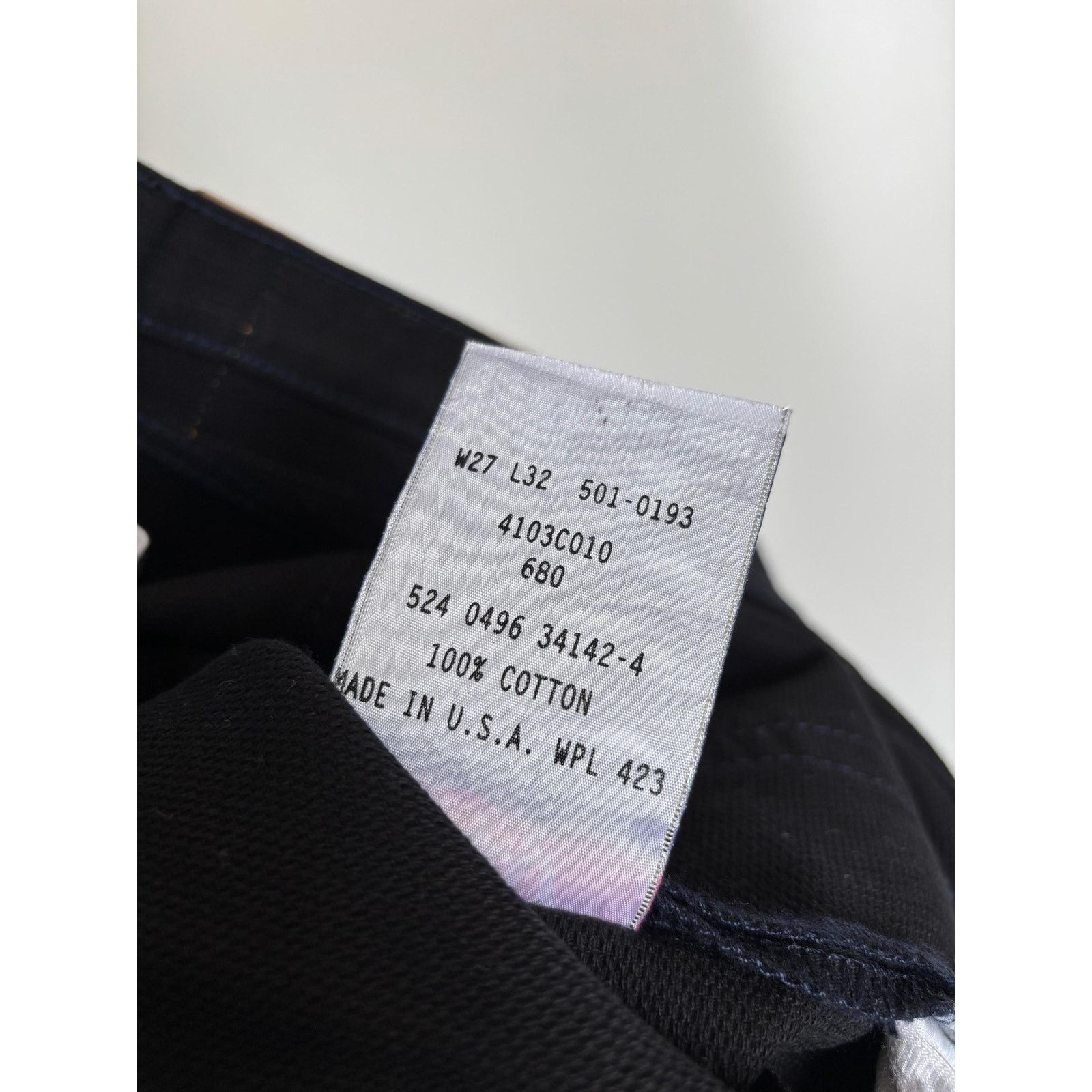 Levi's Deadstock Levi’s 501 W27 L32 Black Corduroy USA Made 90s Size US 27 - 8 Thumbnail