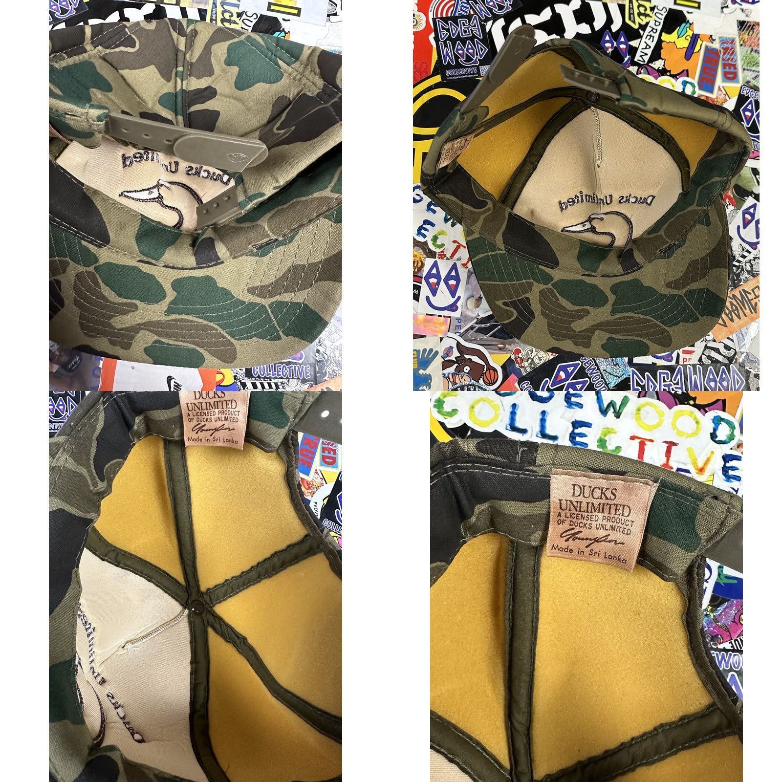 Vintage VINTAGE Ducks Unlimited Trucker Hat Adjustable Camo FLAW Broken Snap Needs Repair Mens Size ONE SIZE - 8 Thumbnail