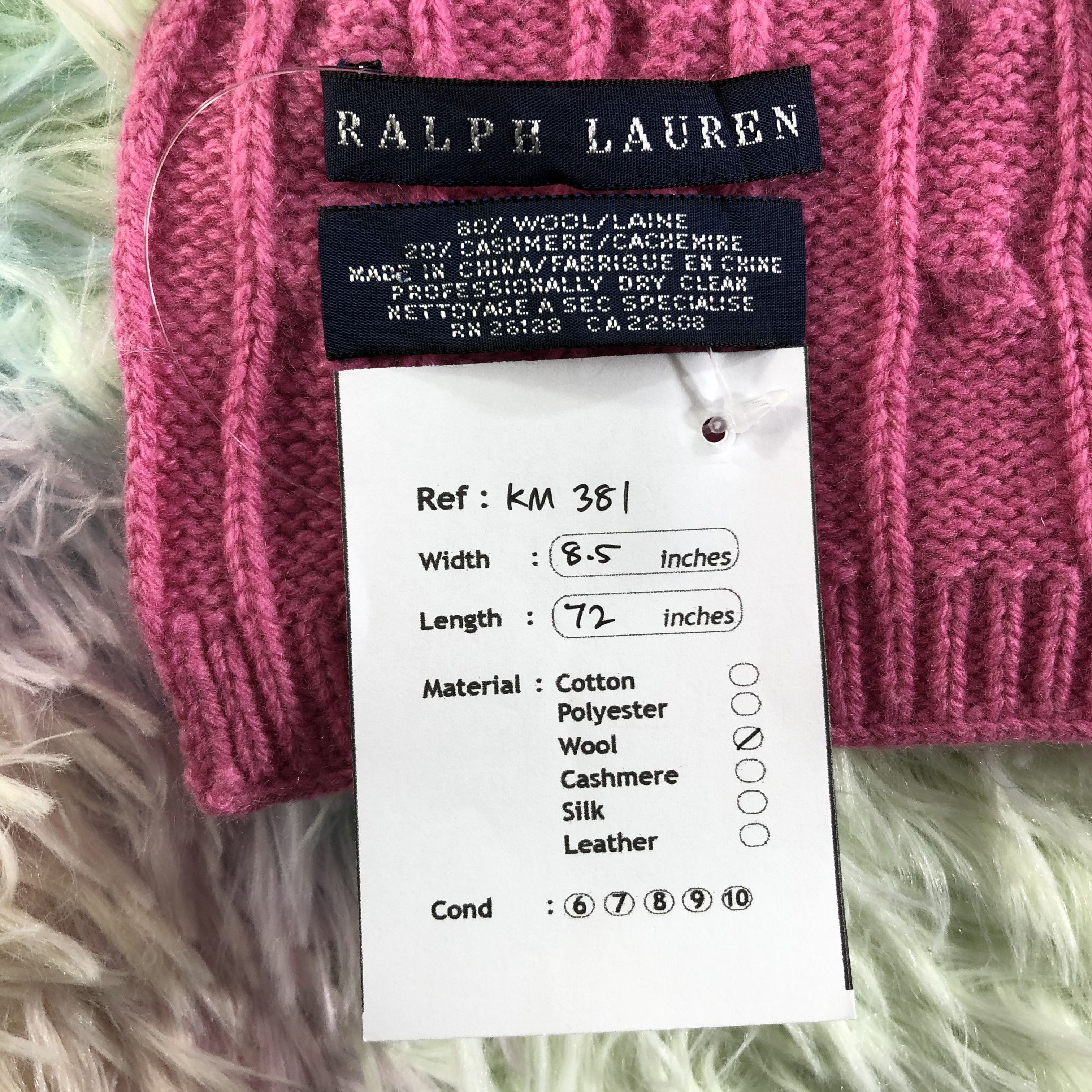 Ralph Lauren Ralph Lauren Pink Scarf / Muffler / Neckwear - KM381 Size ONE SIZE - 6 Thumbnail