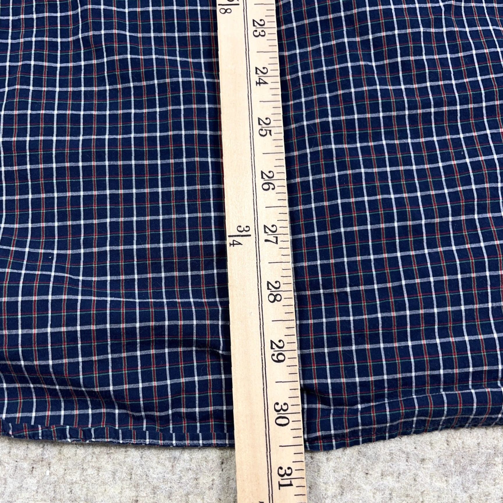 Ralph Lauren Ralph Lauren Shirt Men XL Navy Blue Plaid Button Up Blake Poplin Dress Adult Size 46R - 7 Thumbnail
