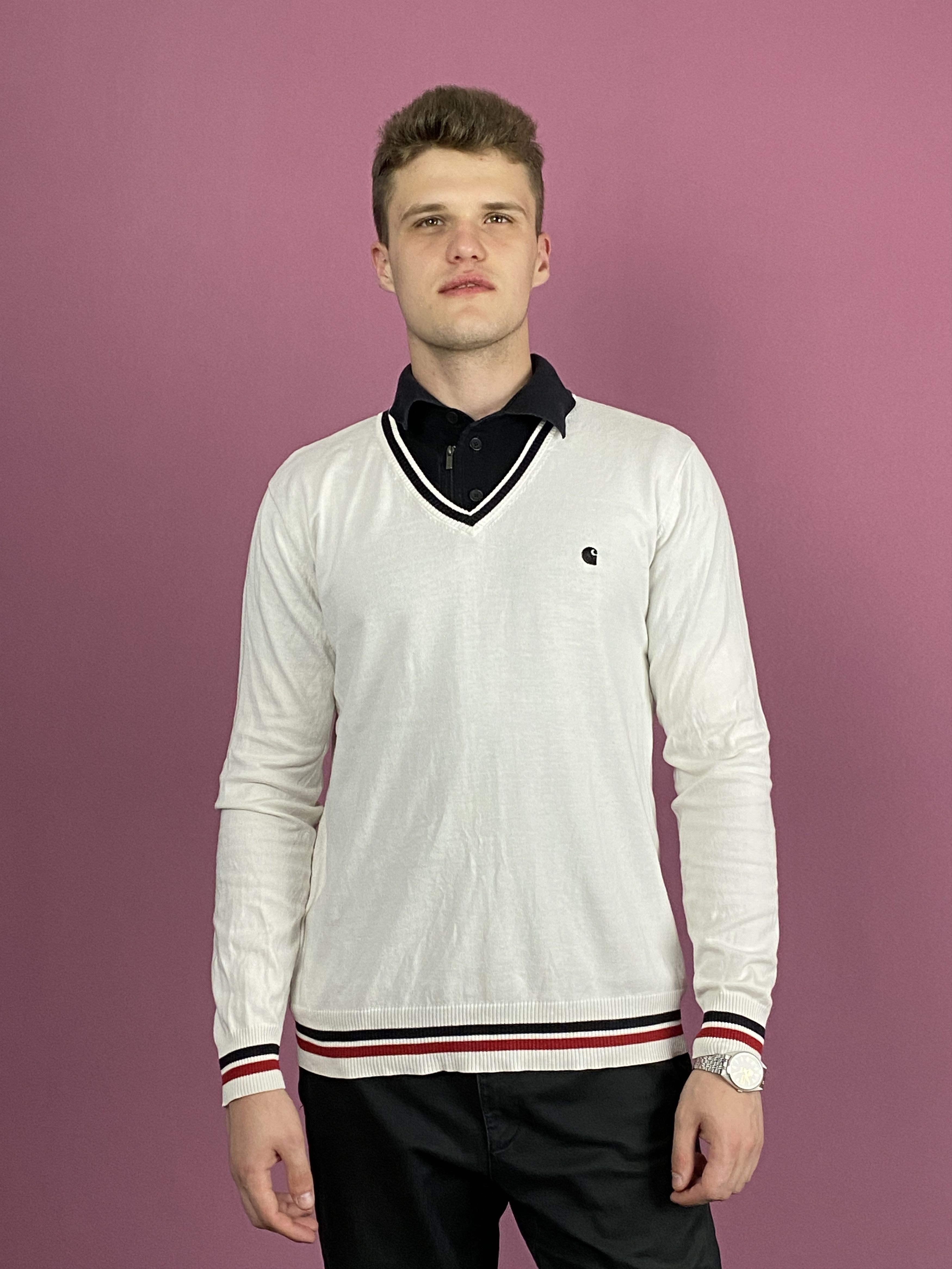 Carhartt × Vintage Carhartt Vintage Men's V Neck Sweater - L Size US L / EU 52-54 / 3 - 1 Thumbnail