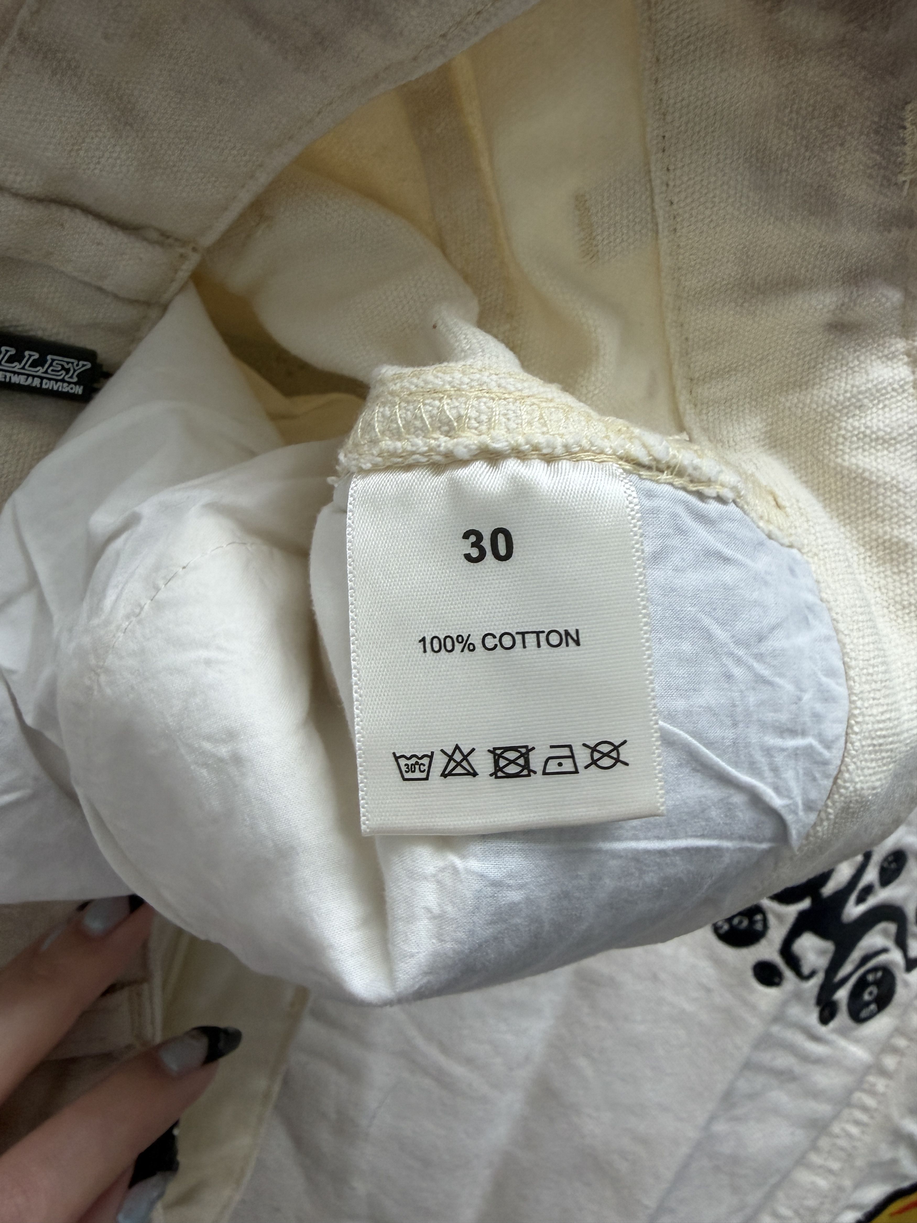 Vale Vale Forever Cream 1980s Painters Pants Off-White Size US 30 / EU 46 - 7 Thumbnail