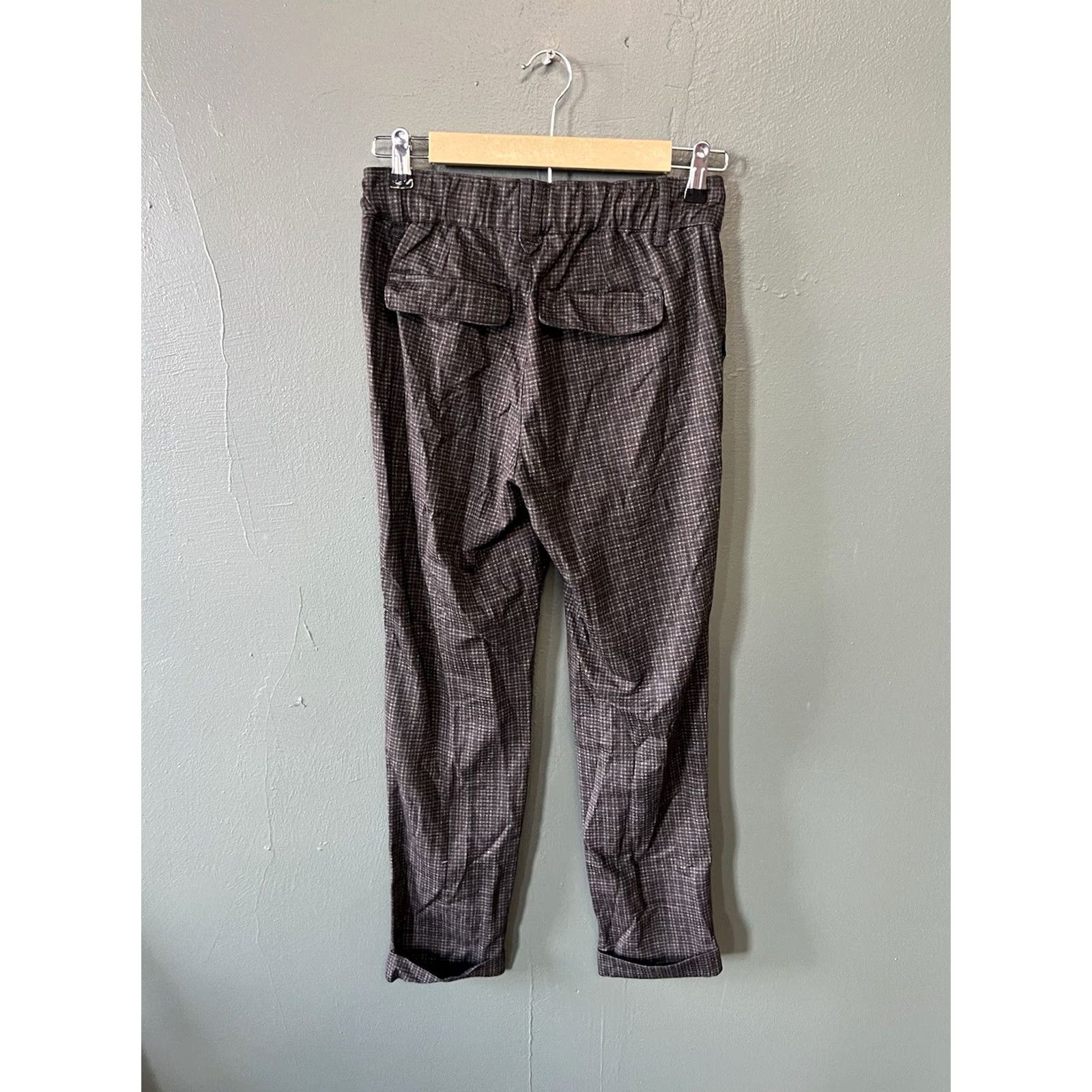Vintage Democracy Women's Gray Plaid Stretch Dress Pants XS Regular, Business, Work, Trousers, Pants, Women, Plaid, Gray, XS, Democracy, Dress Pants, Office Size 26" / US 2 / IT 38 - 2 Thumbnail