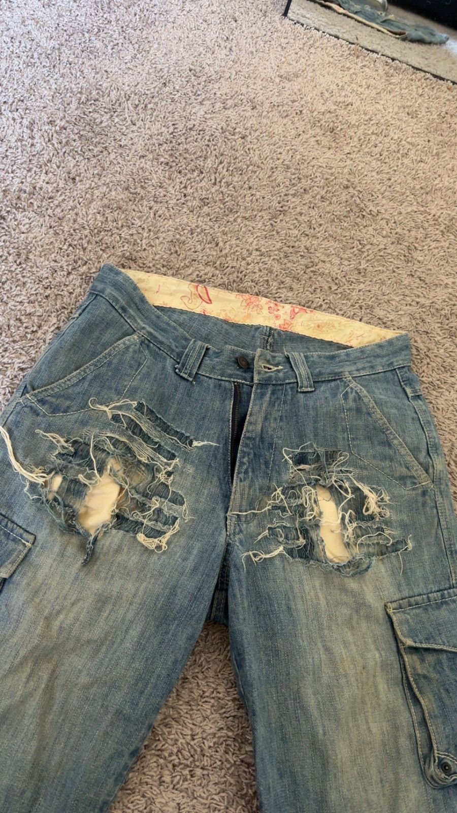 Japanese Brand × Vintage Ventina Design Distressed Denim Jean Shorts Size US 32 / EU 48 - 3 Thumbnail