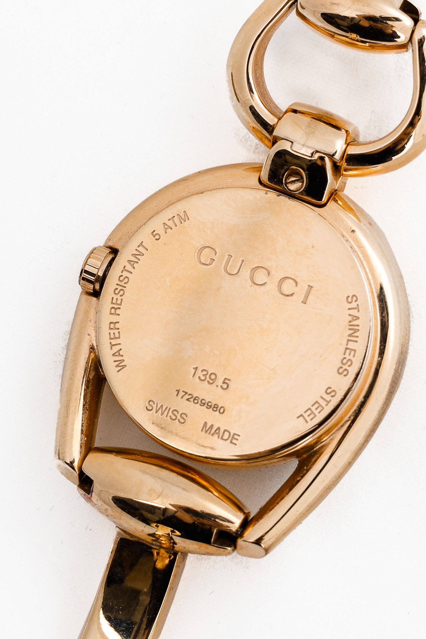 Gucci Gucci YA139507 Rose Gold Horsebit Bangle Watch Size ONE SIZE - 3 Thumbnail