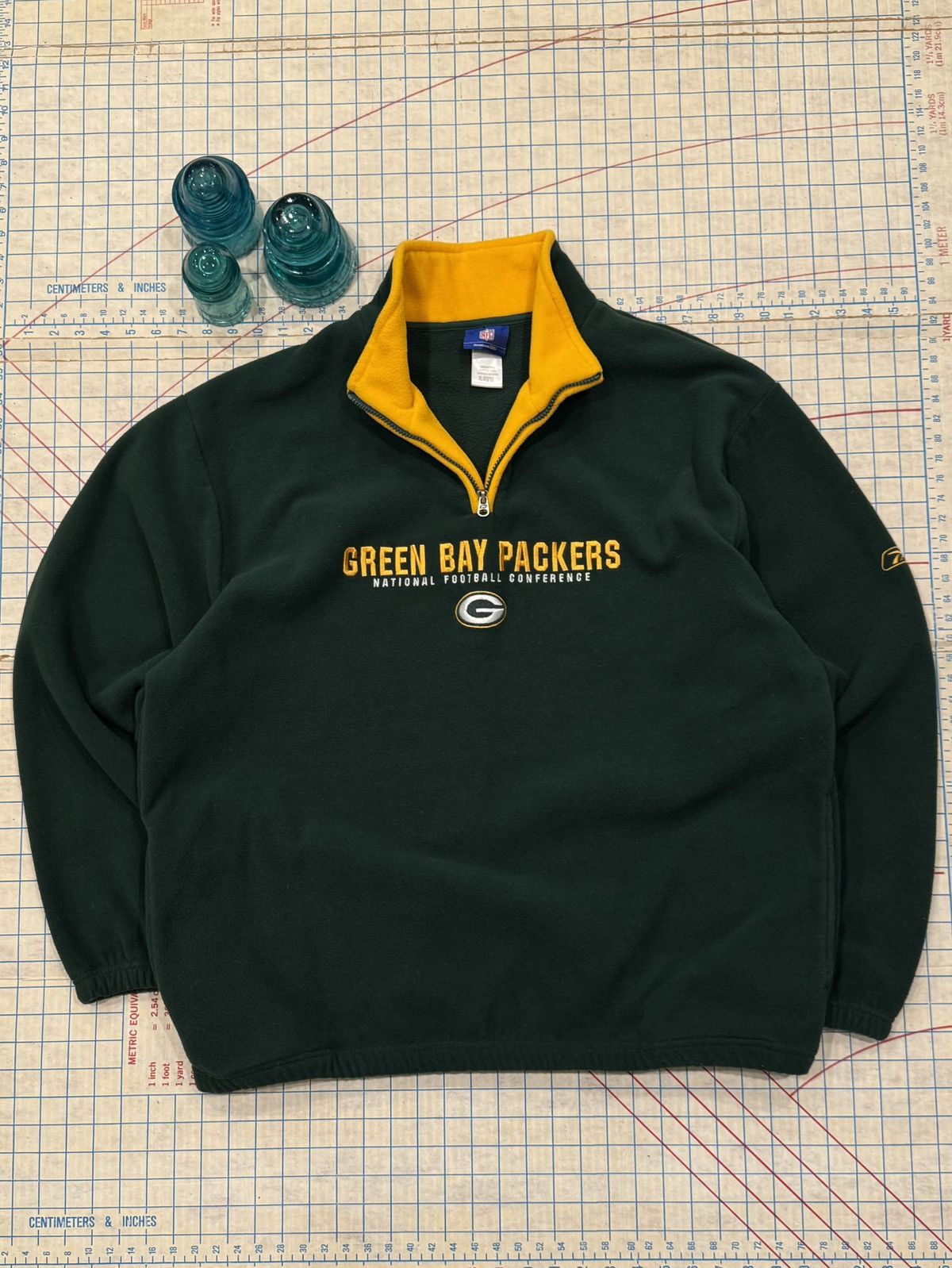 Reebok Reebok Green Bay Packers 1/4 Zip Fleece Mens XL Green Size US XL / EU 56 / 4 - 1 Thumbnail