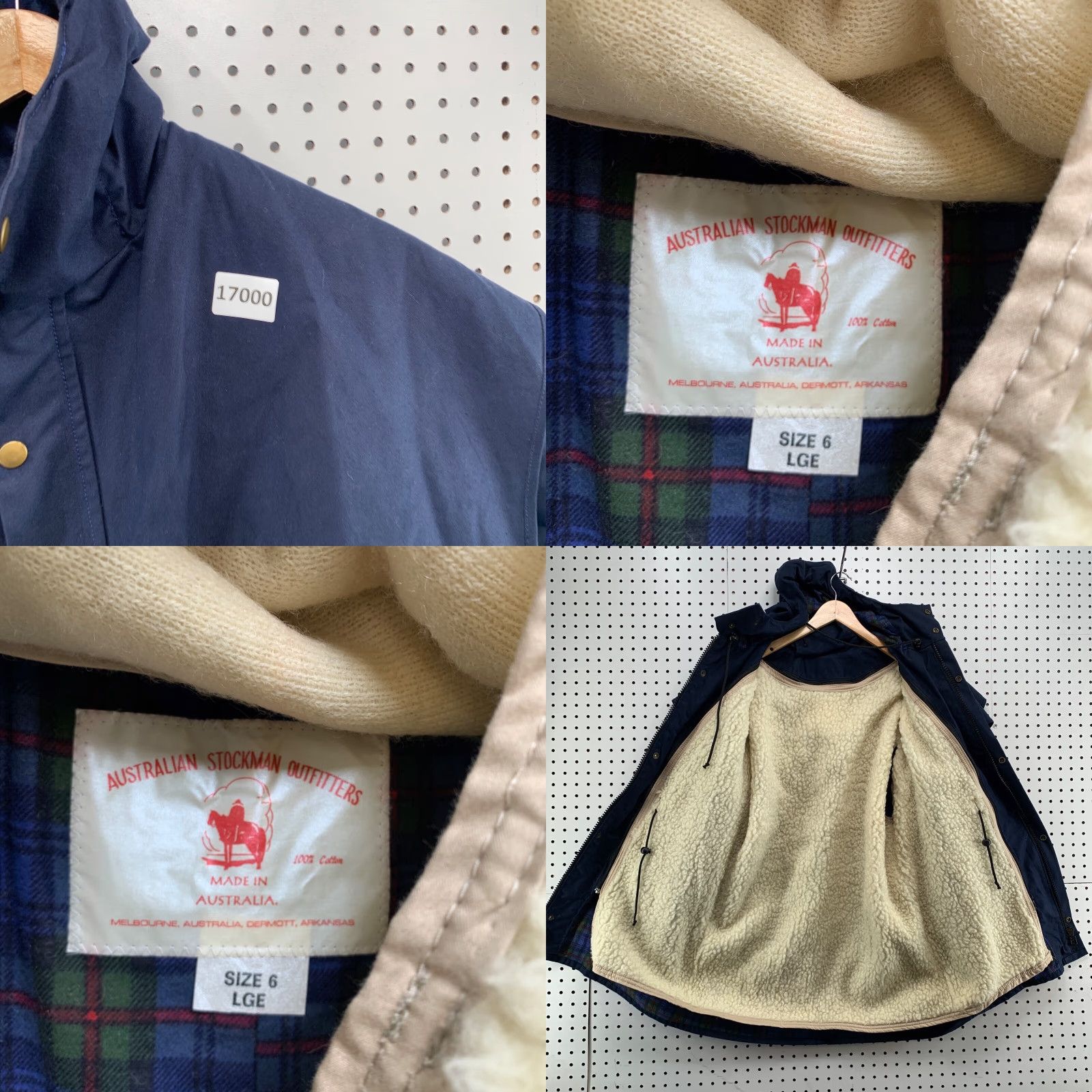 Vintage VINTAGE Australian Stockman Outfitters Hooded Coat Parka Mens L Blue Casual Winter Size US L / EU 52-54 / 3 - 8 Thumbnail