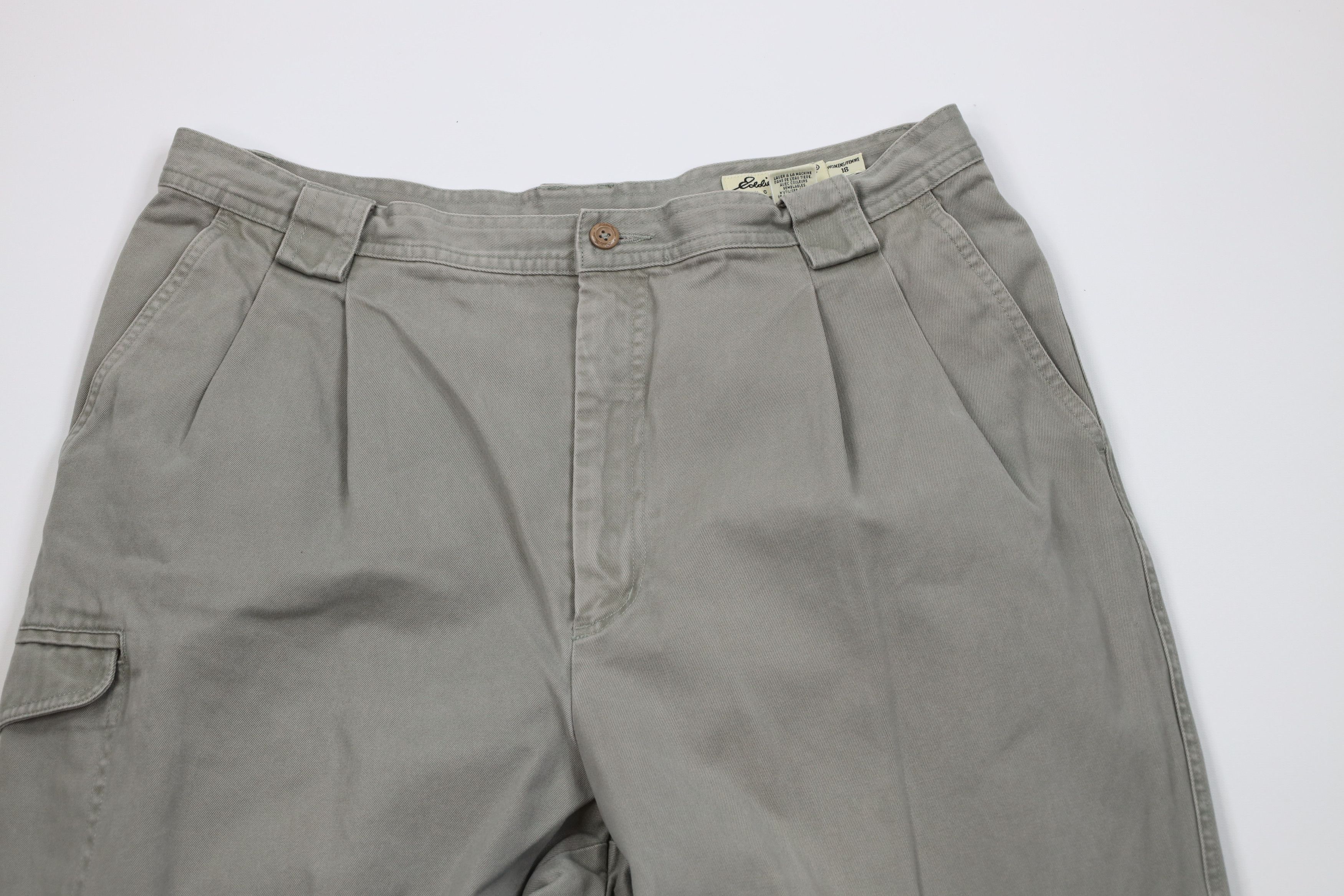 Eddie Bauer Vintage 90s Eddie Bauer Stonewash Heavy Cargo Trekking Pants Size 40" / US 18 - 2 Thumbnail