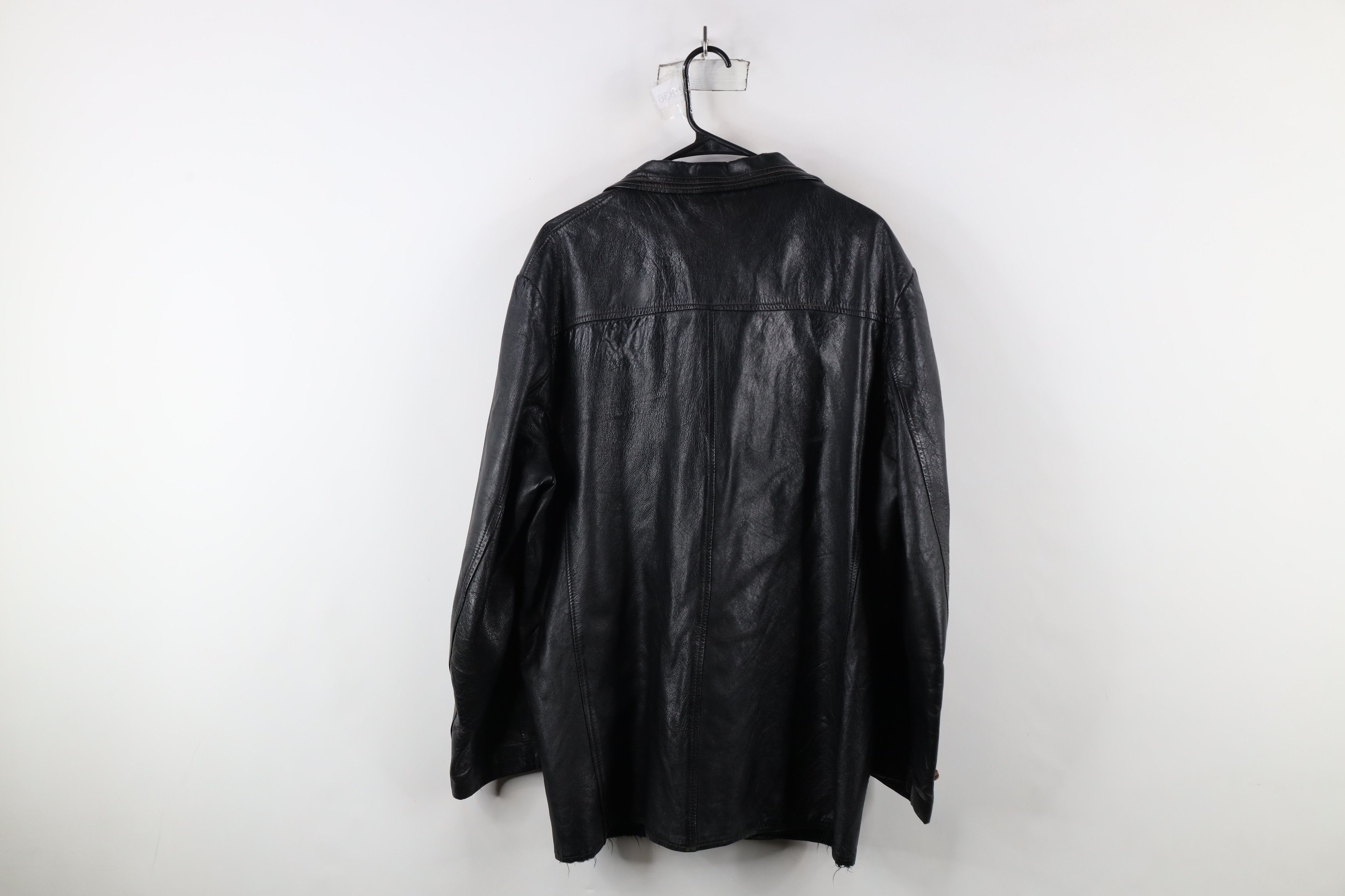 Vintage Vintage 60s 70s Streetwear Leather Button Shirt Jacket USA Size US XL / EU 56 / 4 - 13 Thumbnail