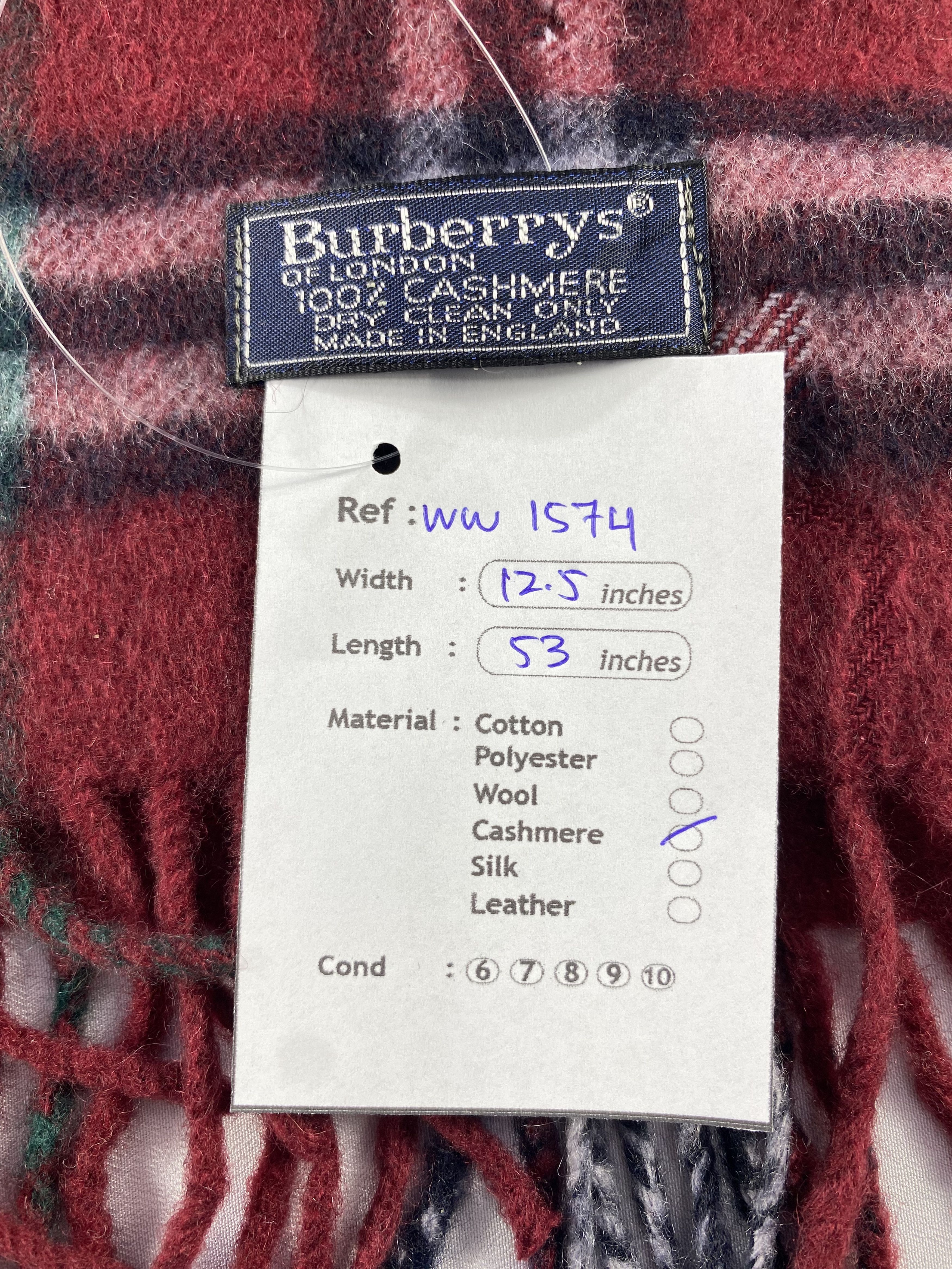 Burberry × Vintage Burberry Scarf / Muffler / Neckwear - WW1574 Size ONE SIZE - 8 Thumbnail
