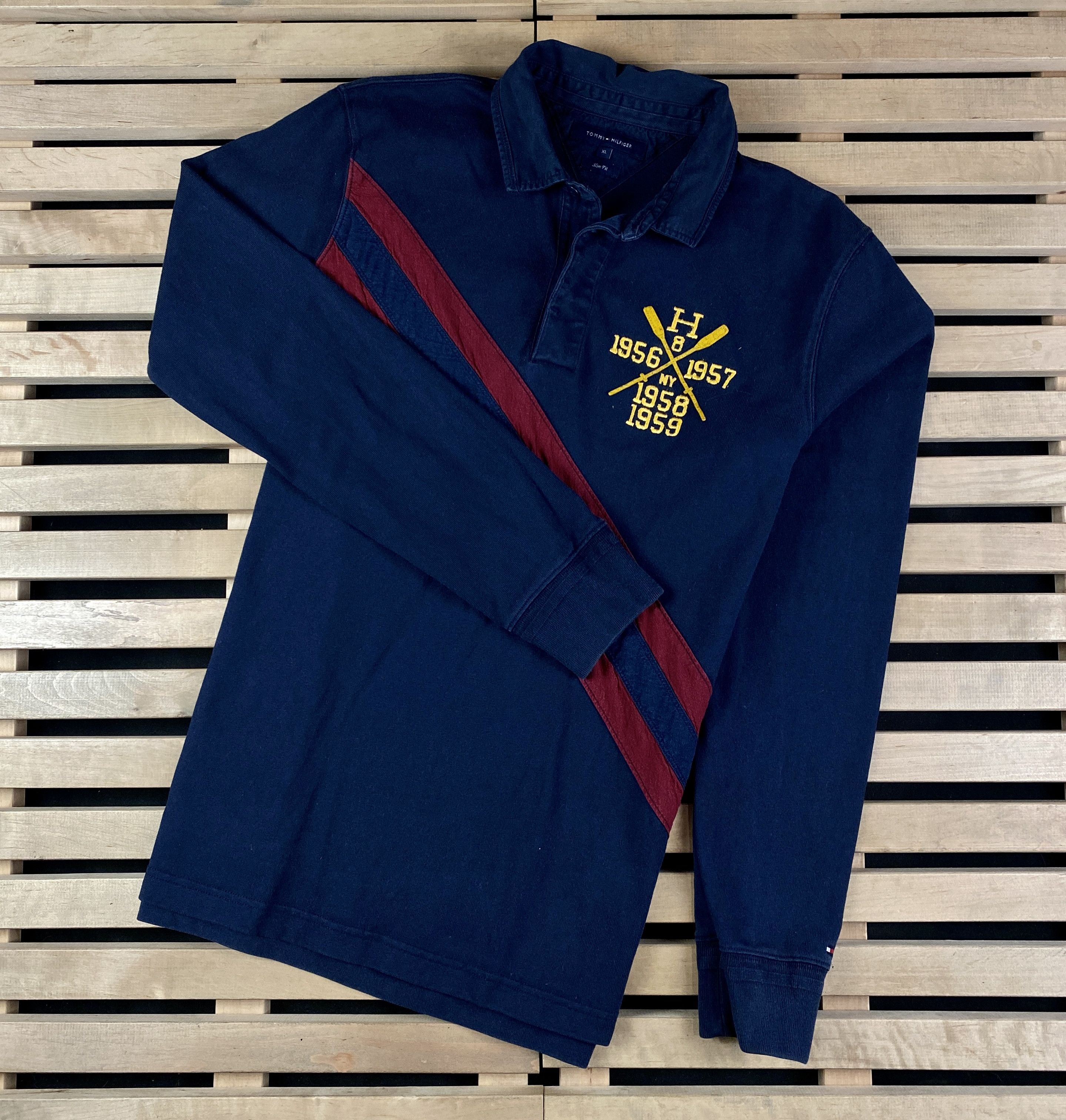 Tommy Hilfiger Mens Vintage Long Sleeve Rugby Shirt Tommy Hilfiger Size XL Size US XL / EU 56 / 4 - 1 Thumbnail
