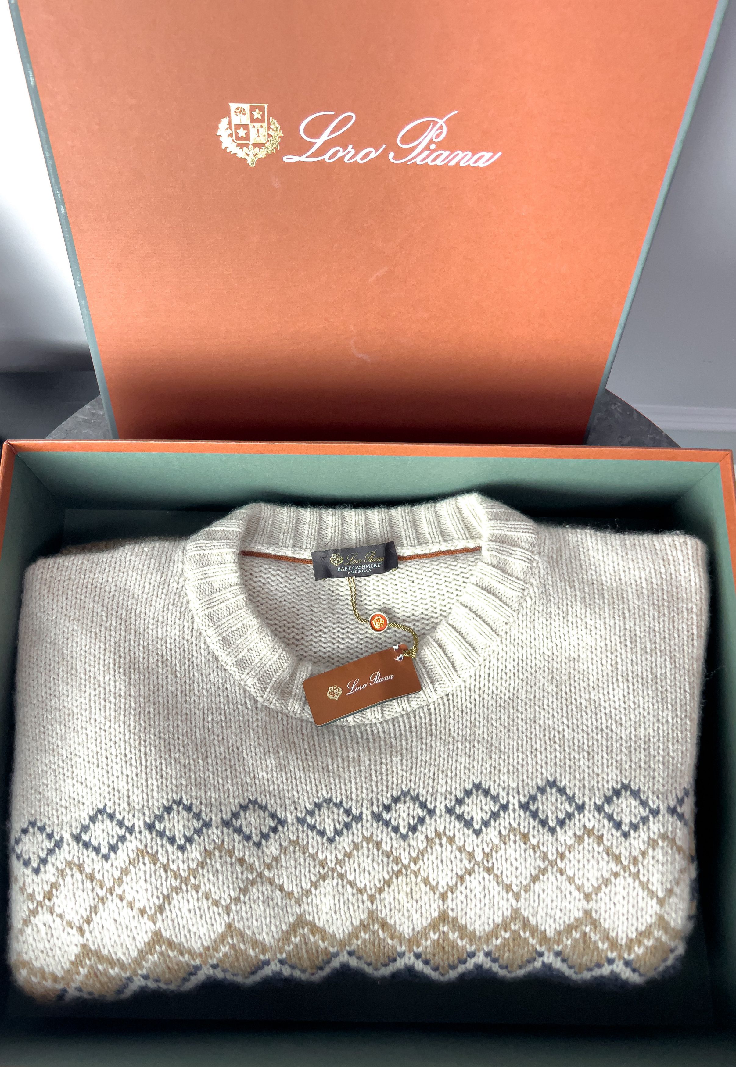 Loro Piana Men's sweater Loro Piana Baby Cashmere Size US XL / EU 56 / 4 - 2 Thumbnail