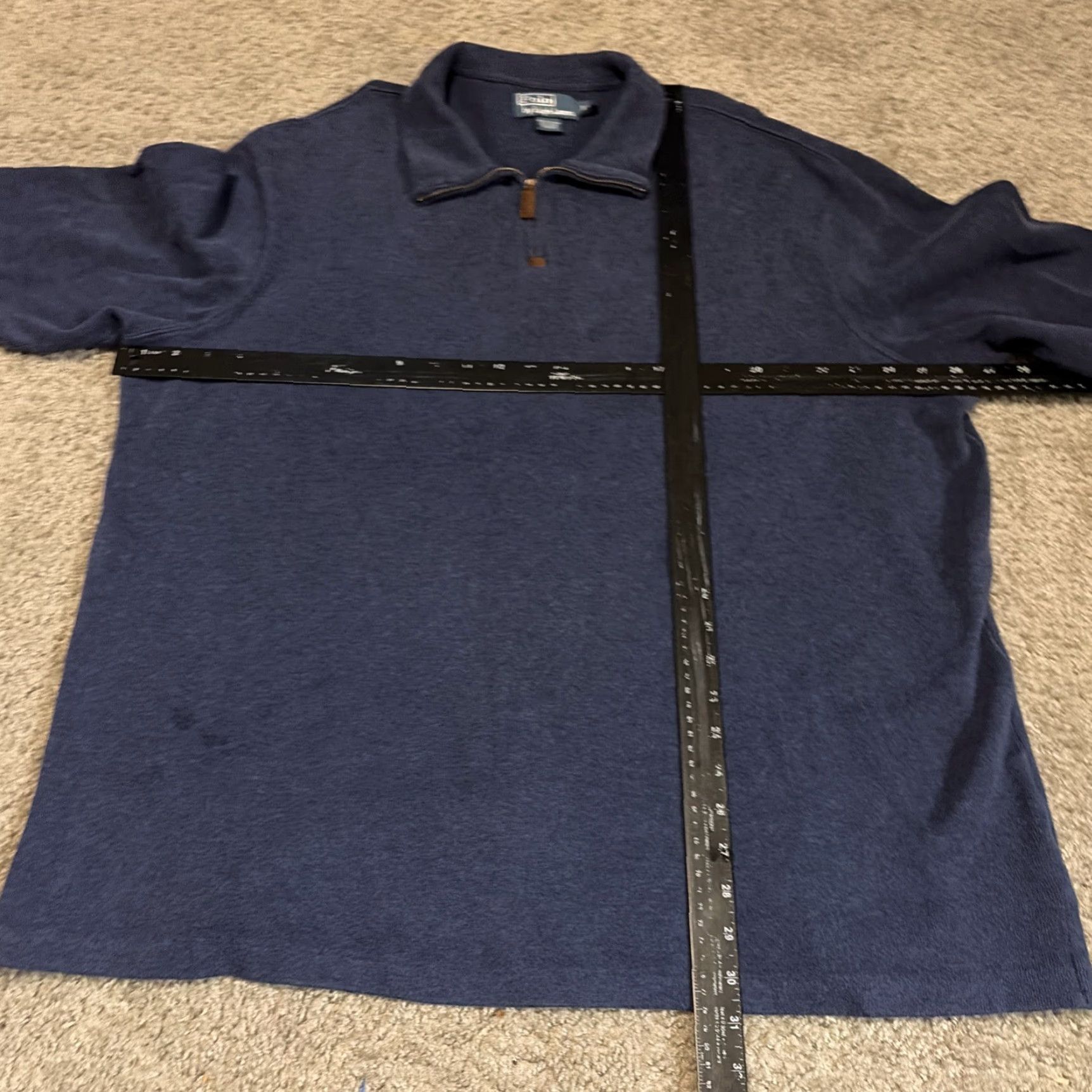 Ralph Lauren VINTAGE Polo Ralph Lauren Navy Blue Quarter Zip Sweater Shirt? Size US XXL / EU 58 / 5 - 5 Thumbnail
