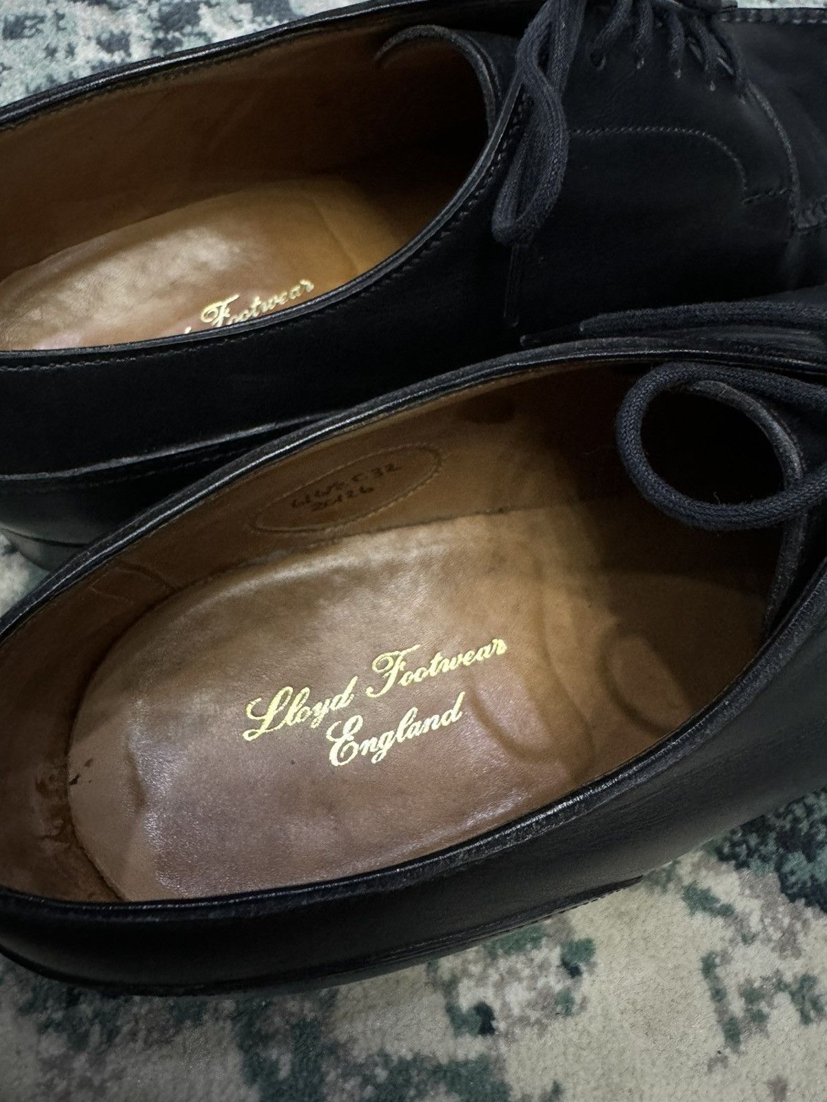 LLOYD MASTER LLOYD FOOTWEAR AMERSHAM BLACK CALF LEATHER SHOES Size US 7 / EU 40 - 5 Thumbnail