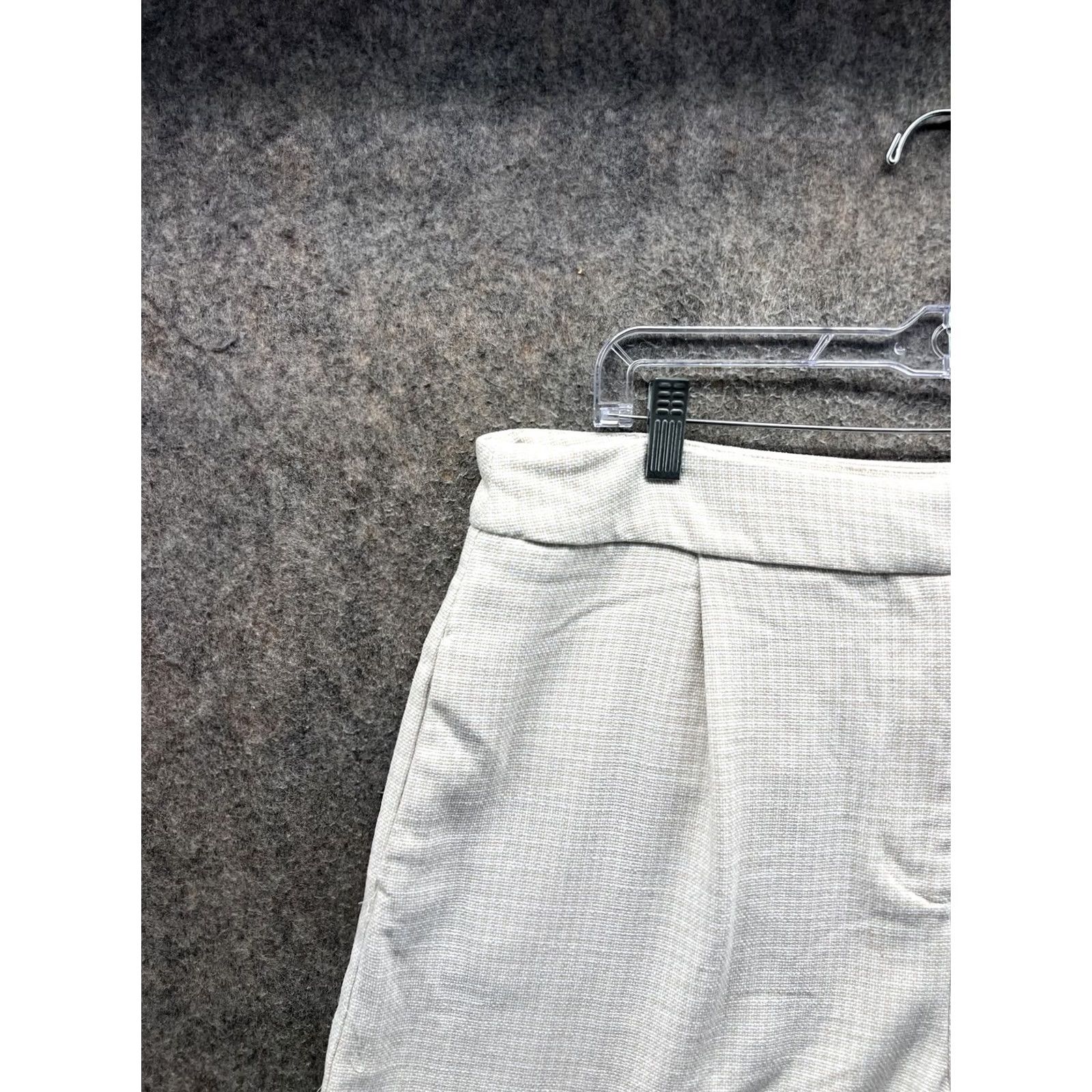 Vintage House Of Harlow 1960 Shorts Womens Large Beige Check Tweed Pleated Chino Casual Size 36" / US 14 / IT 50 - 6 Thumbnail