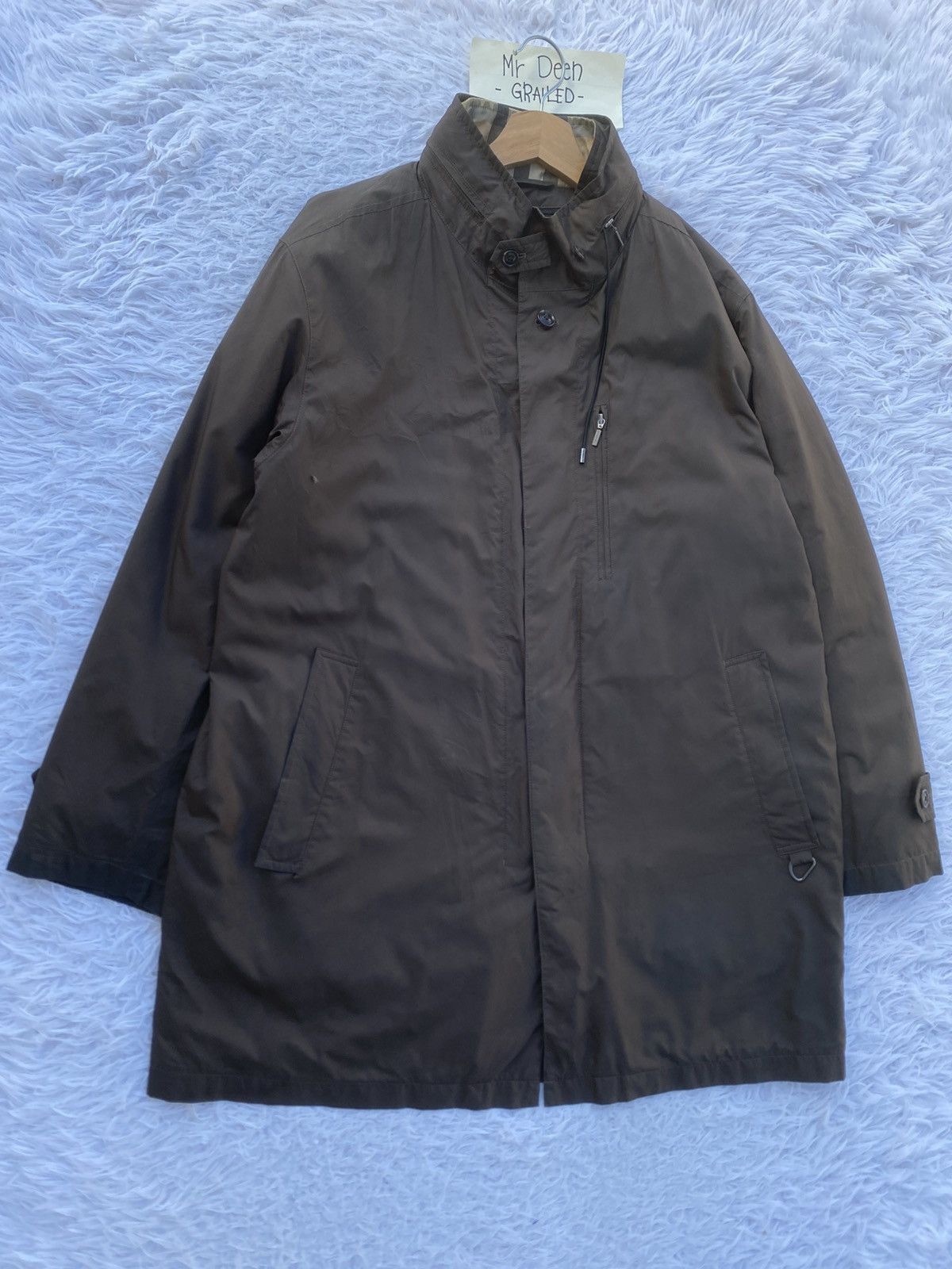 Burberry Rare Vintage Burberry Nylon Long Jacket Size US L / EU 52-54 / 3 - 2 Thumbnail
