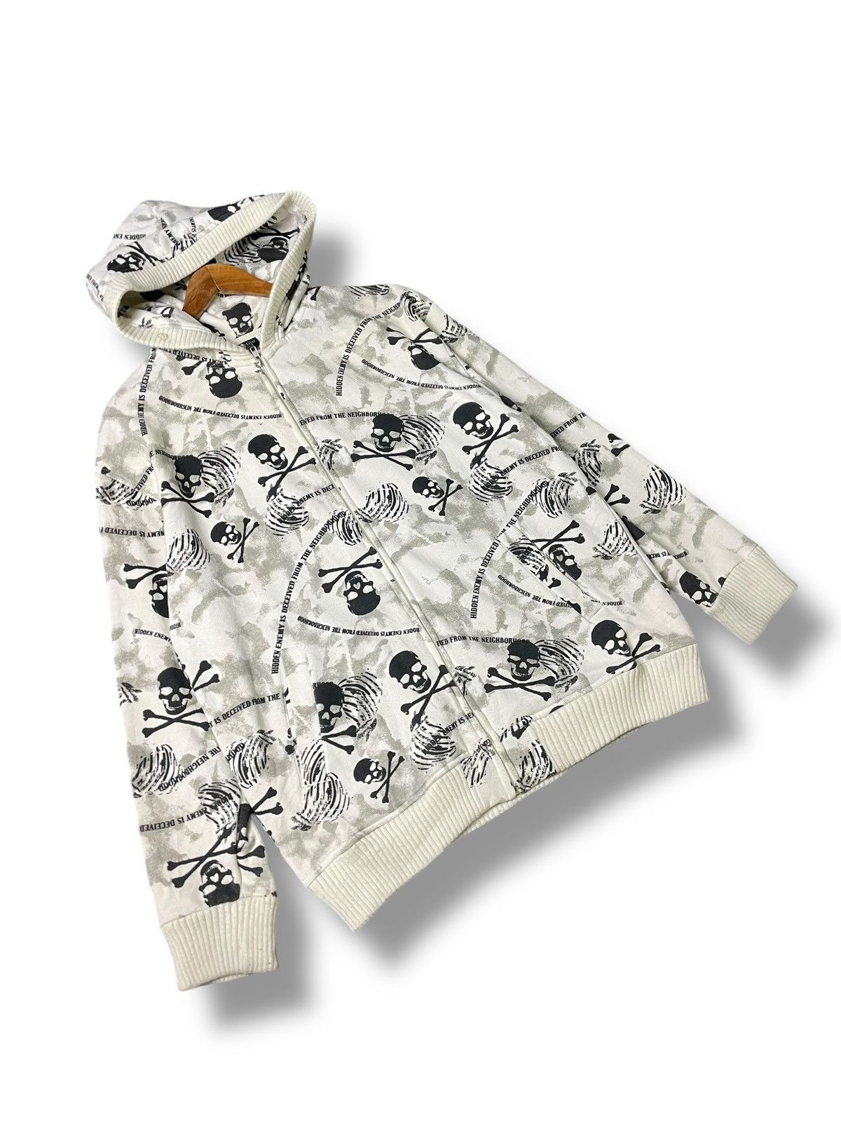 Japanese Brand Defective Struct Brand Skull Fullprint Hoodies (63) Size US M / EU 48-50 / 2 - 3 Thumbnail