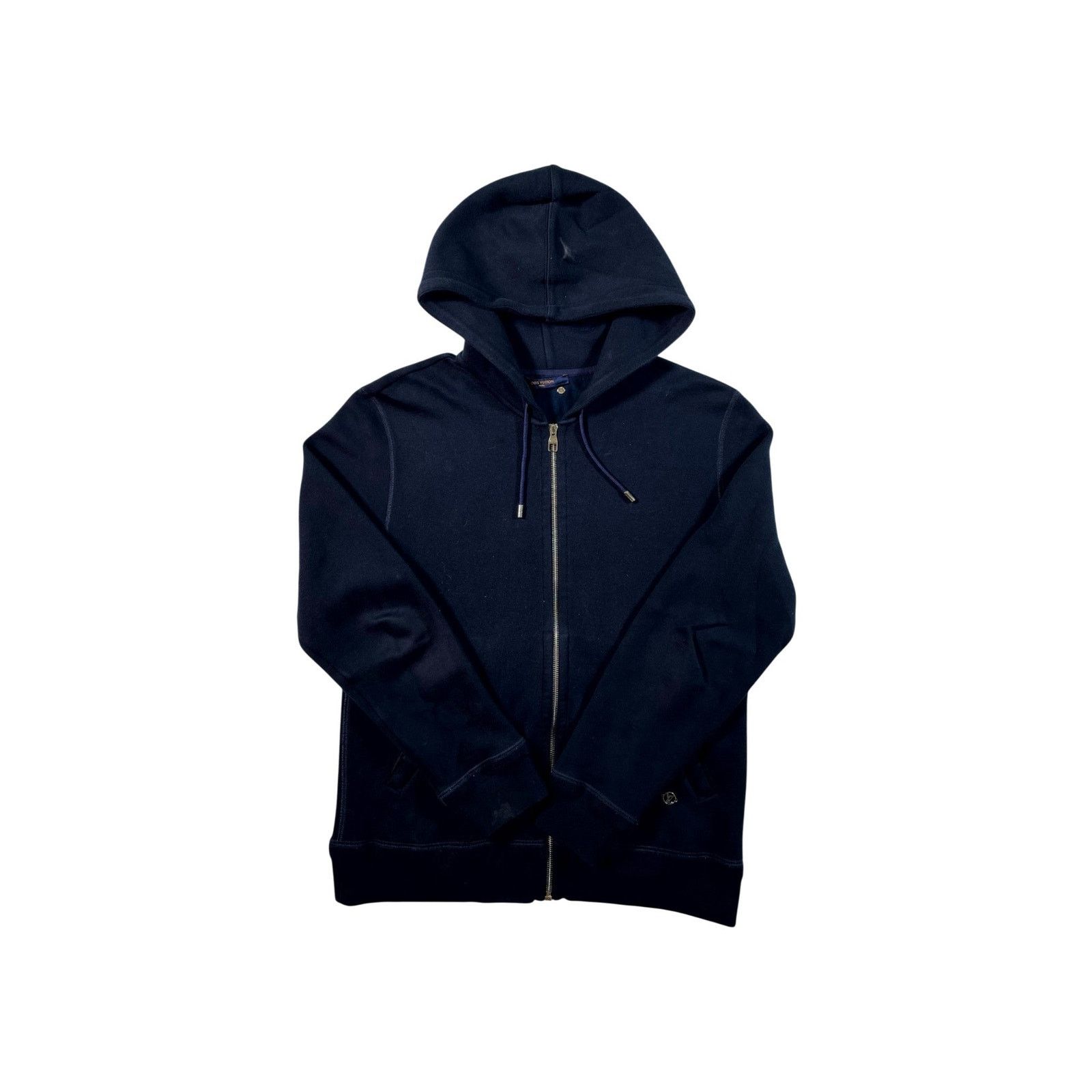 Louis Vuitton Louis Vuitton Logo Zip Up Navy & Silver Hoodie Size US S / EU 44-46 / 1 - 1 Thumbnail