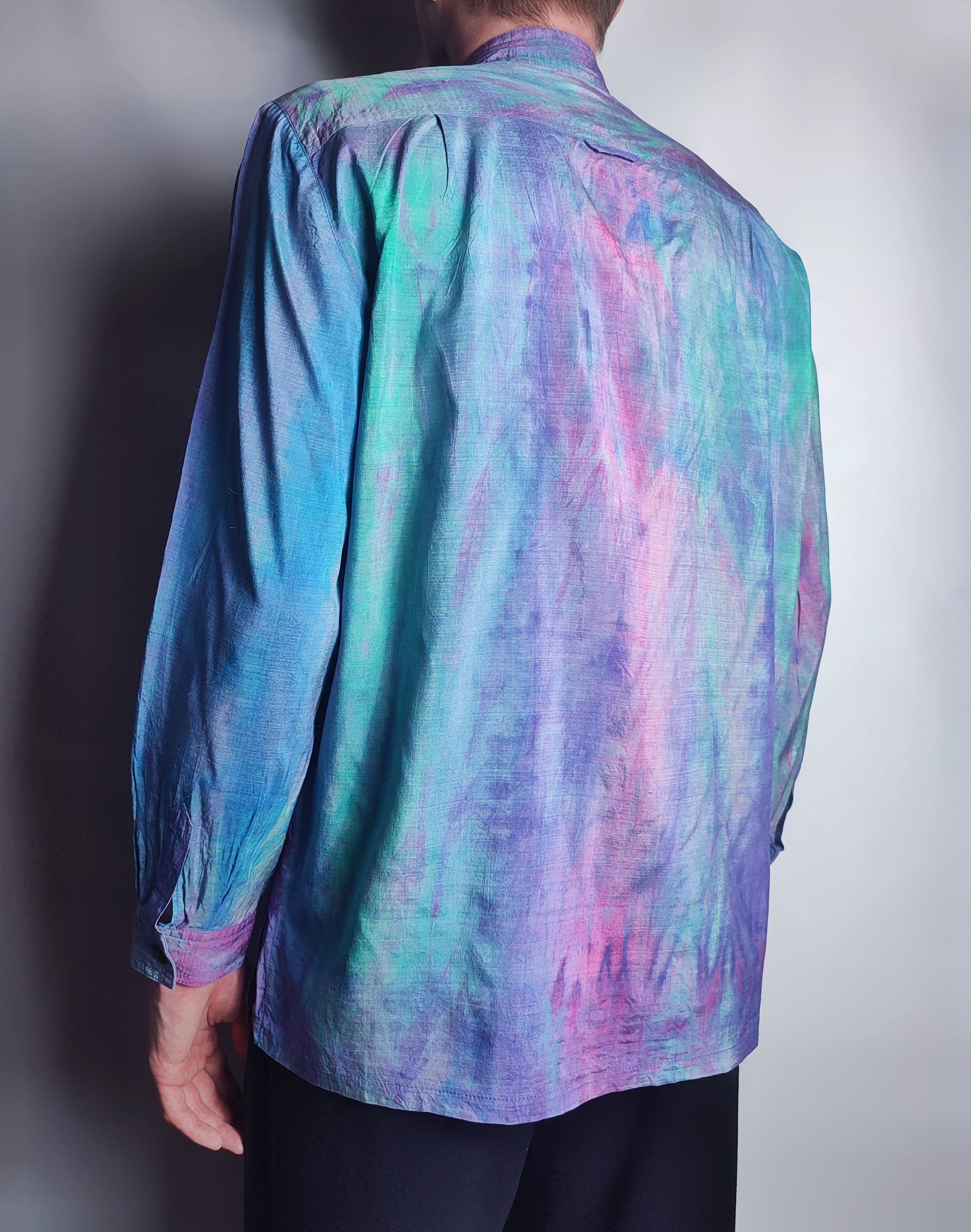 Vintage Vintage Tie Dye Silk Shirt Size US M / EU 48-50 / 2 - 3 Thumbnail