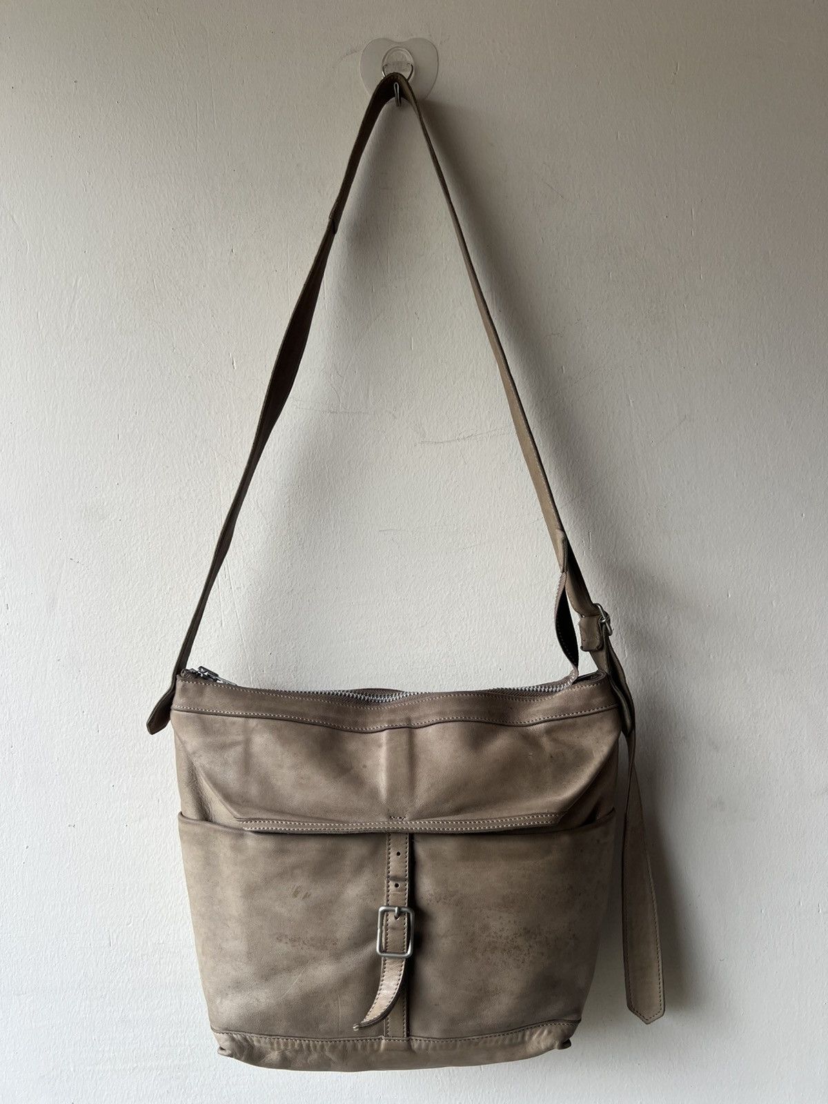 Leather REN Tokyo Japan Patina Nappa Leather Messenger Bag Size ONE SIZE - 16 Thumbnail