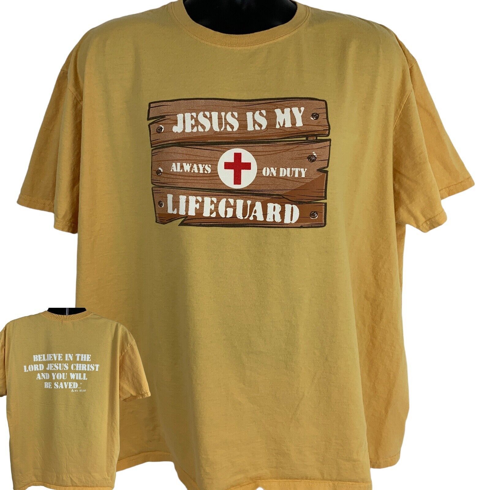Gildan Jesus Is My Lifeguard T Shirt Christian Religious 2XL XXL Size US XXL / EU 58 / 5 - 1 Thumbnail