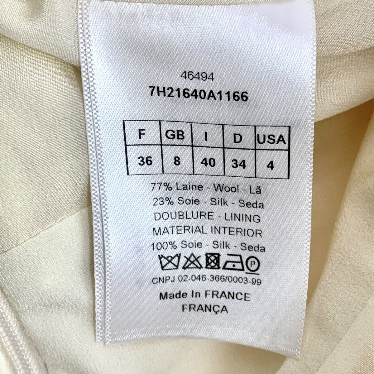 Dior Dior Beige Wool Crew Neck Long Sleeve Dress K26WX Size S / US 4 / IT 40 - 6 Thumbnail
