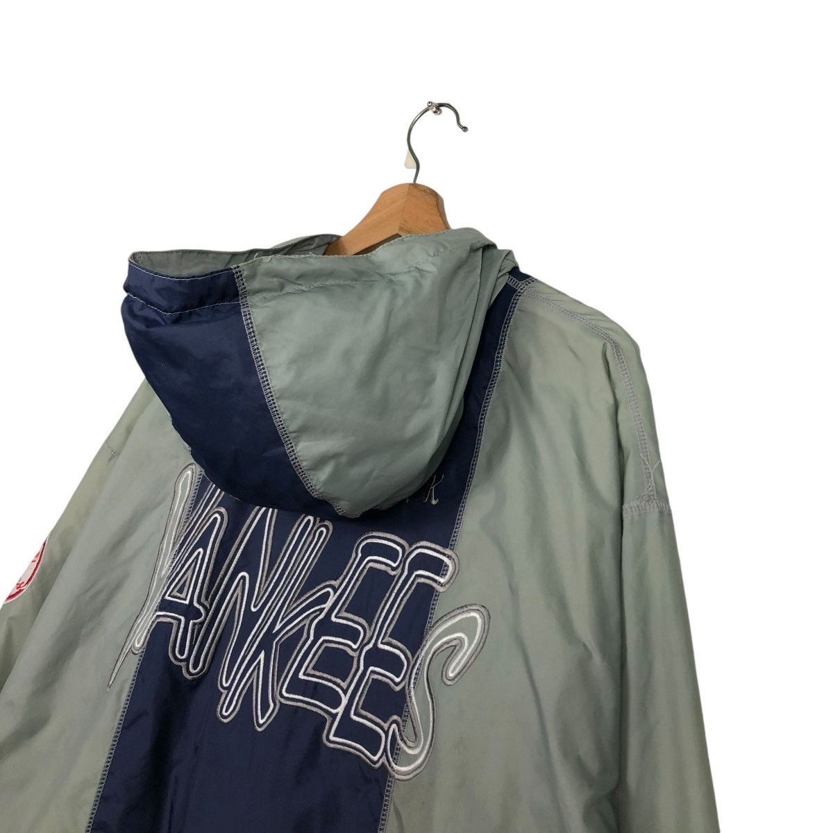 New York Yankees 🔥VINTAGE LIGHT JACKET ANORAK PULL OVER STARTER NY YANKEES Size US L / EU 52-54 / 3 - 13 Thumbnail