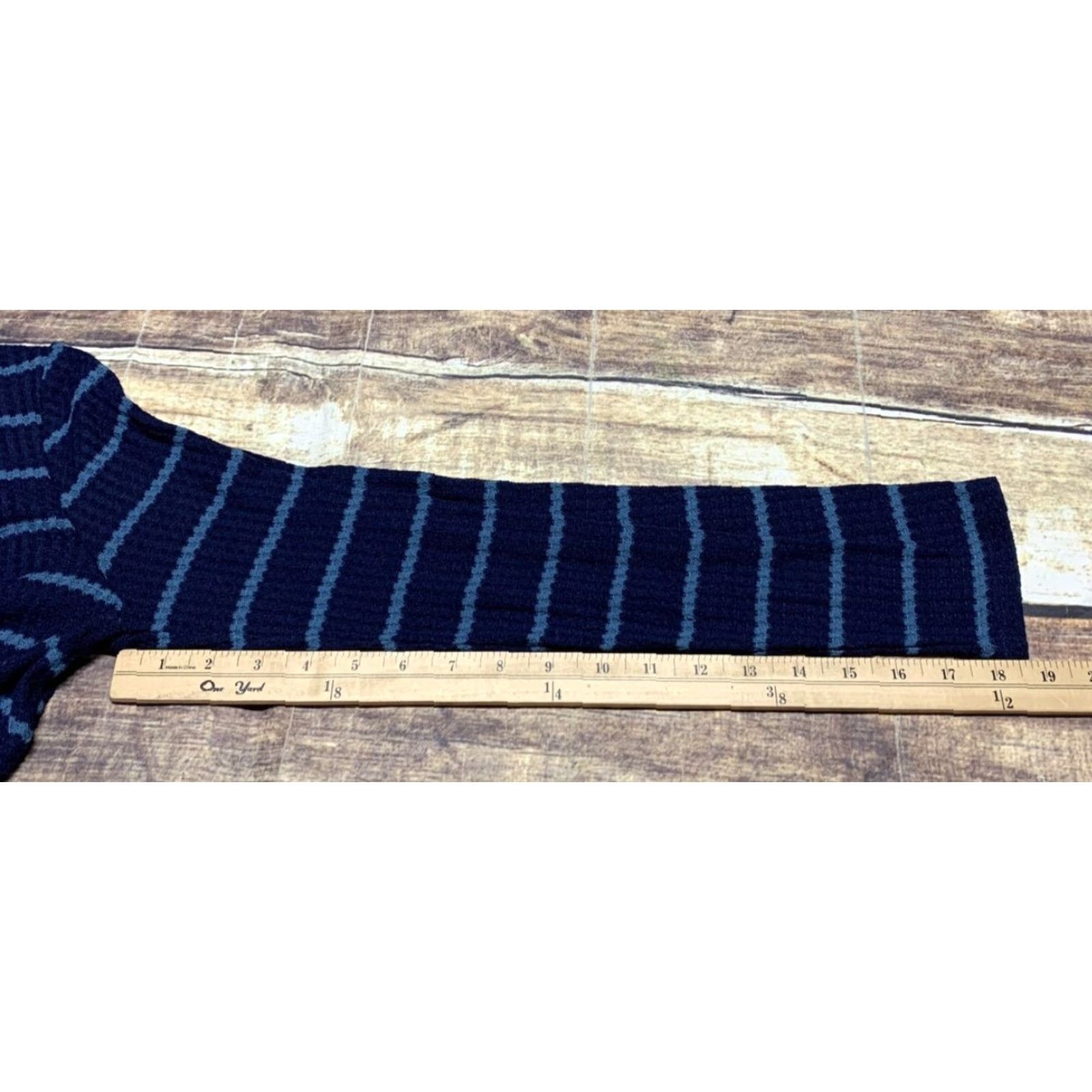 CO Arizona Jeans Co Pullover Top Woman’s XL Blue Strip Knit Sweater Size XL / US 12-14 / IT 48-50 - 7 Thumbnail