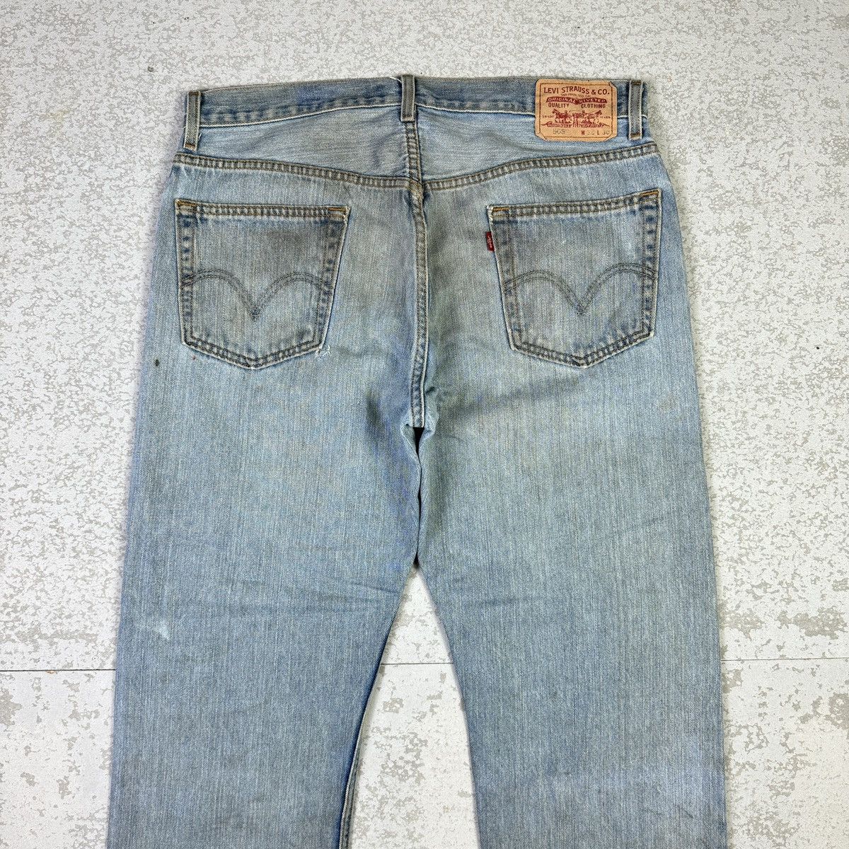 If Six Was Nine × Levi's × Vintage 💥Vintage Y2K Levis 505 Sick Dirty Rusty Washed Blue Jean Size US 36 / EU 52 - 8 Thumbnail