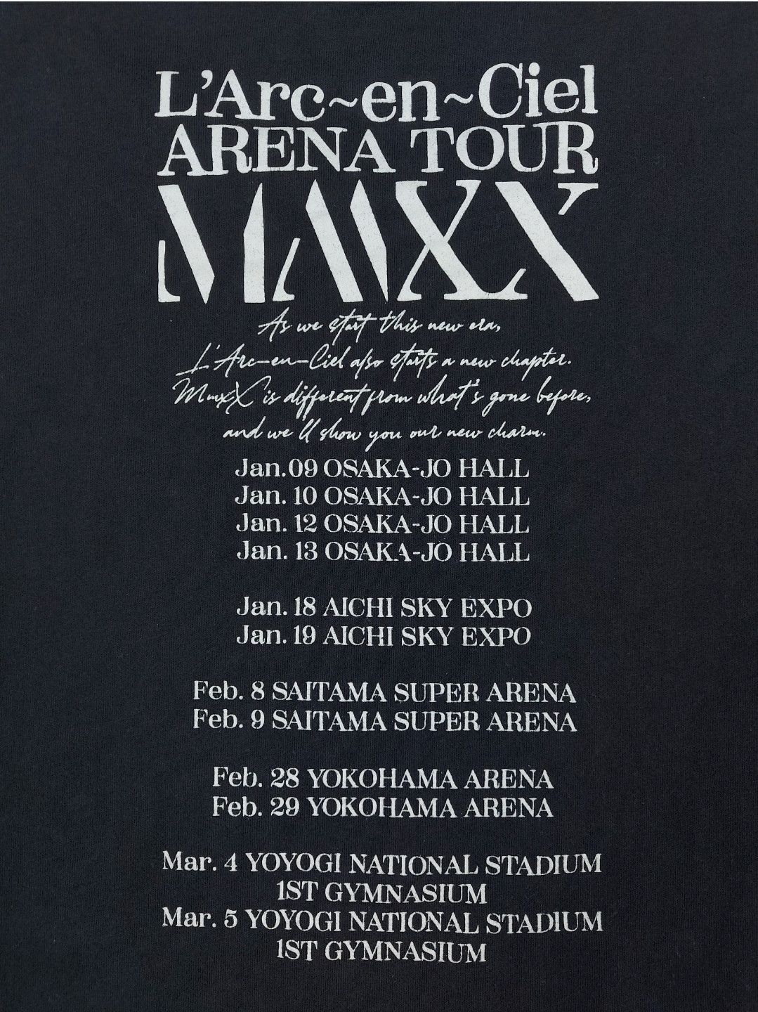 Band Tees L'Arc-en-Ciel Band Arena Tour MMXX Hyde Japan Merch TEE Size US M / EU 48-50 / 2 - 7 Thumbnail