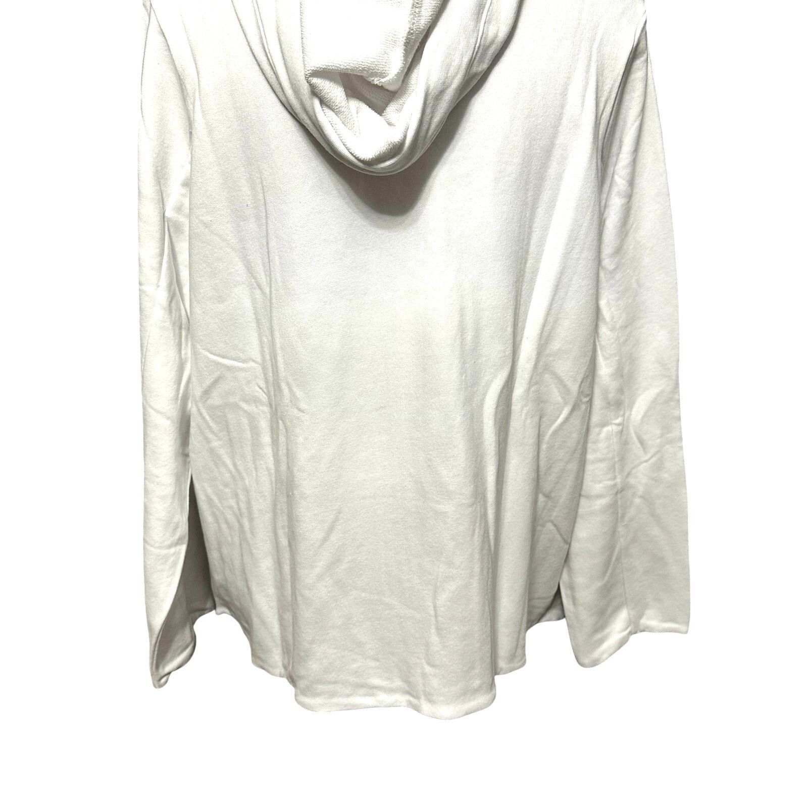 Other Societie Plus Hoodie Jacket Full Front Zip-Up White 18 NWOT Size XXL / US 16-18 / IT 52-54 - 8 Thumbnail