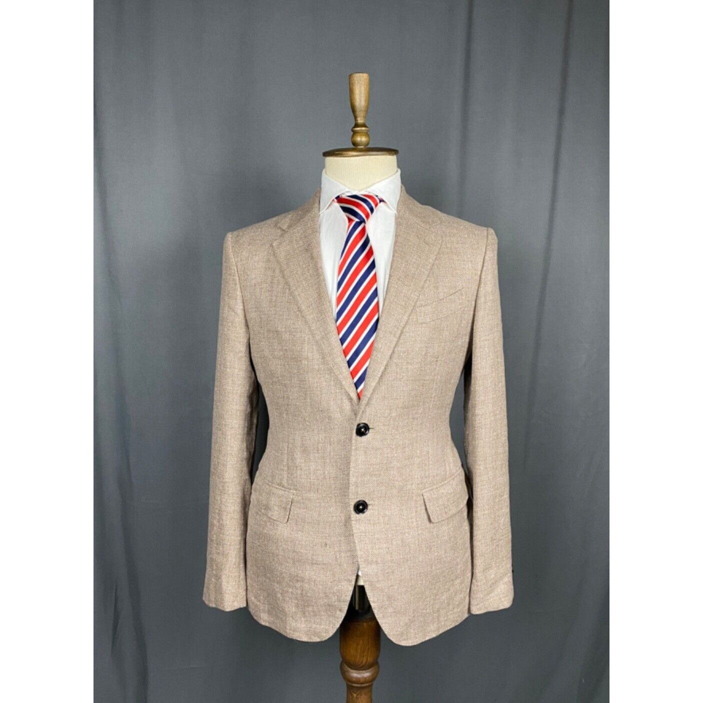 Ermenegildo Zegna MINT! Zegna RECENT Men's Brown Linen Wool Silk Blazer Sportc Size 50R - 1 Thumbnail