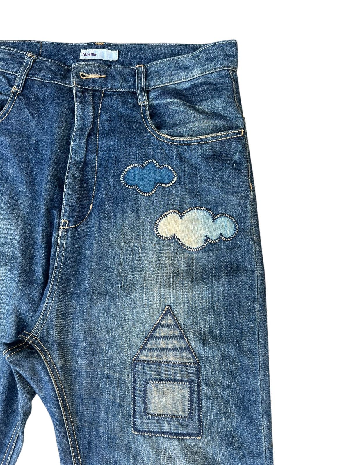 Issey Miyake Dirty Mud Stains Denim Ne-net Drop Crotch Patchwork Jeans Size US 32 / EU 48 - 11 Thumbnail