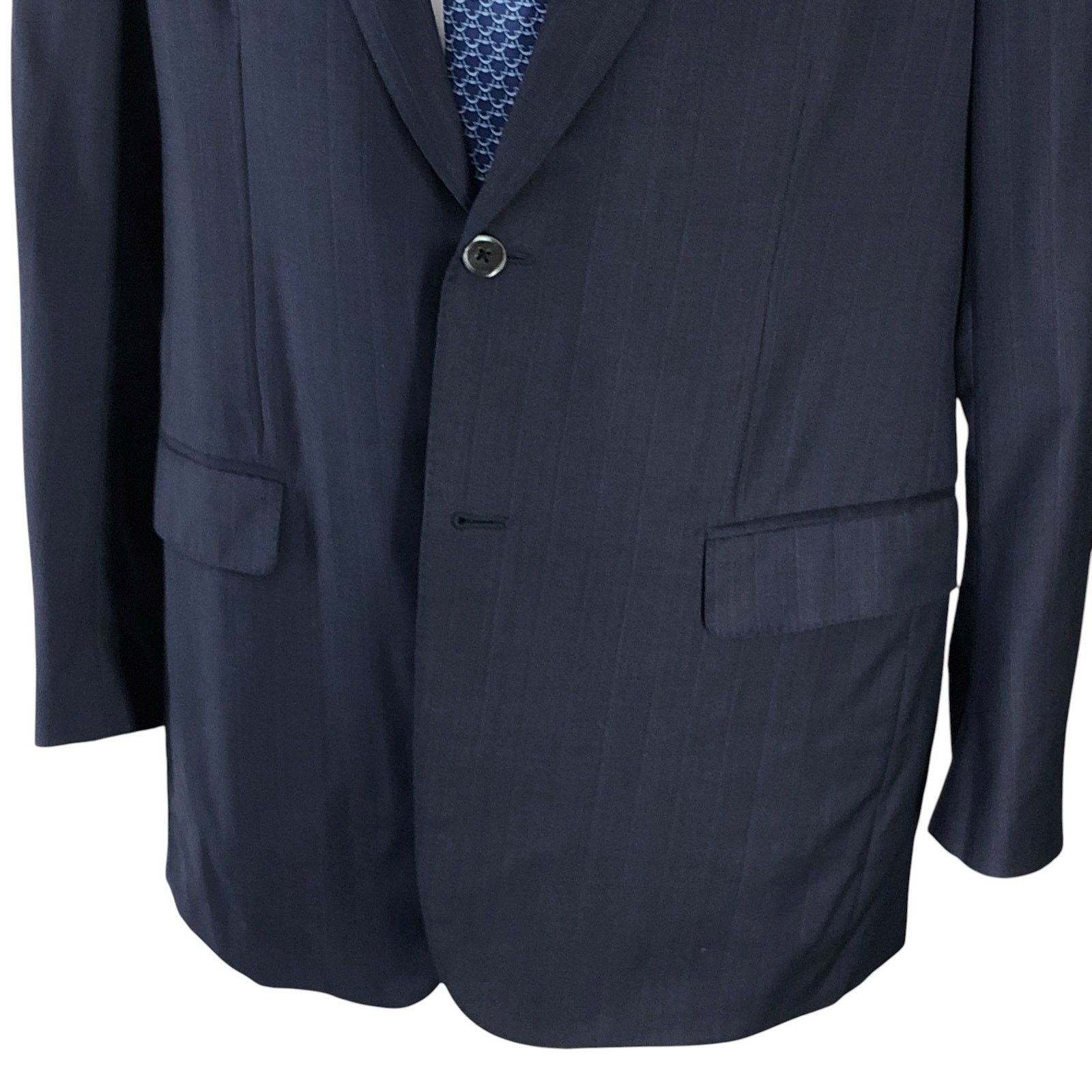 Isaia ISAIA Size 46L Sport Coat Blazer Base S Timeless 140s Blue Size 46L - 4 Thumbnail