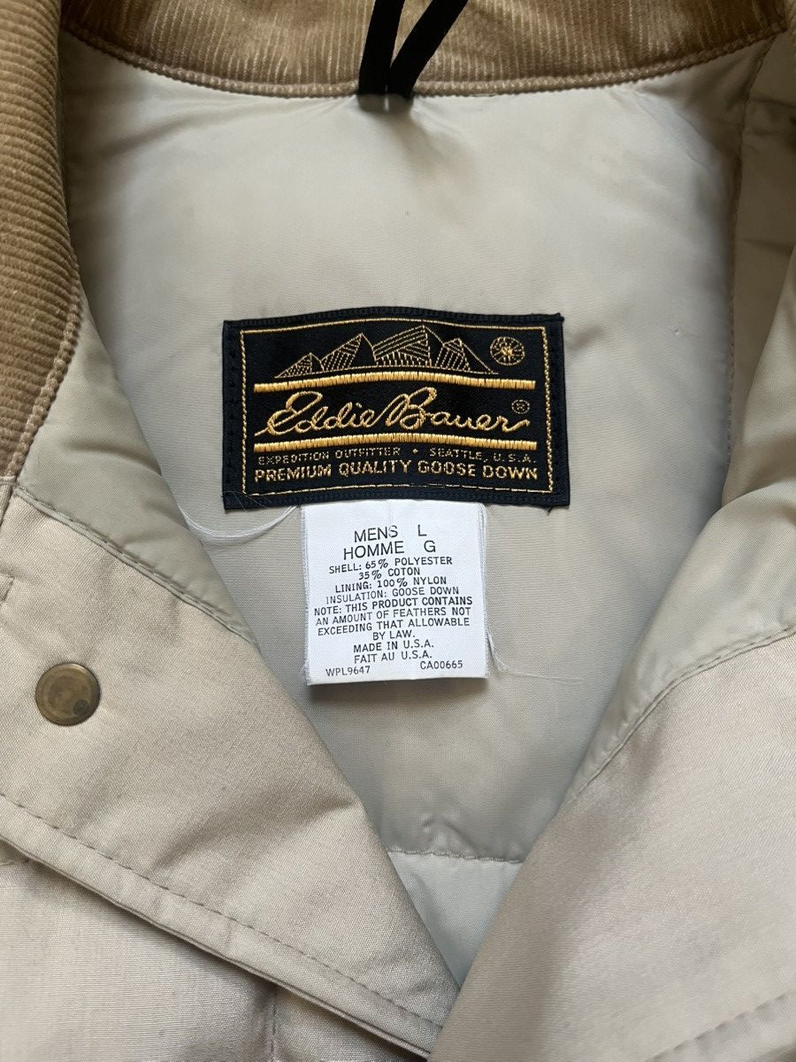 Eddie Bauer Corduroy Down Jacket Size US XL / EU 56 / 4 - 3 Thumbnail