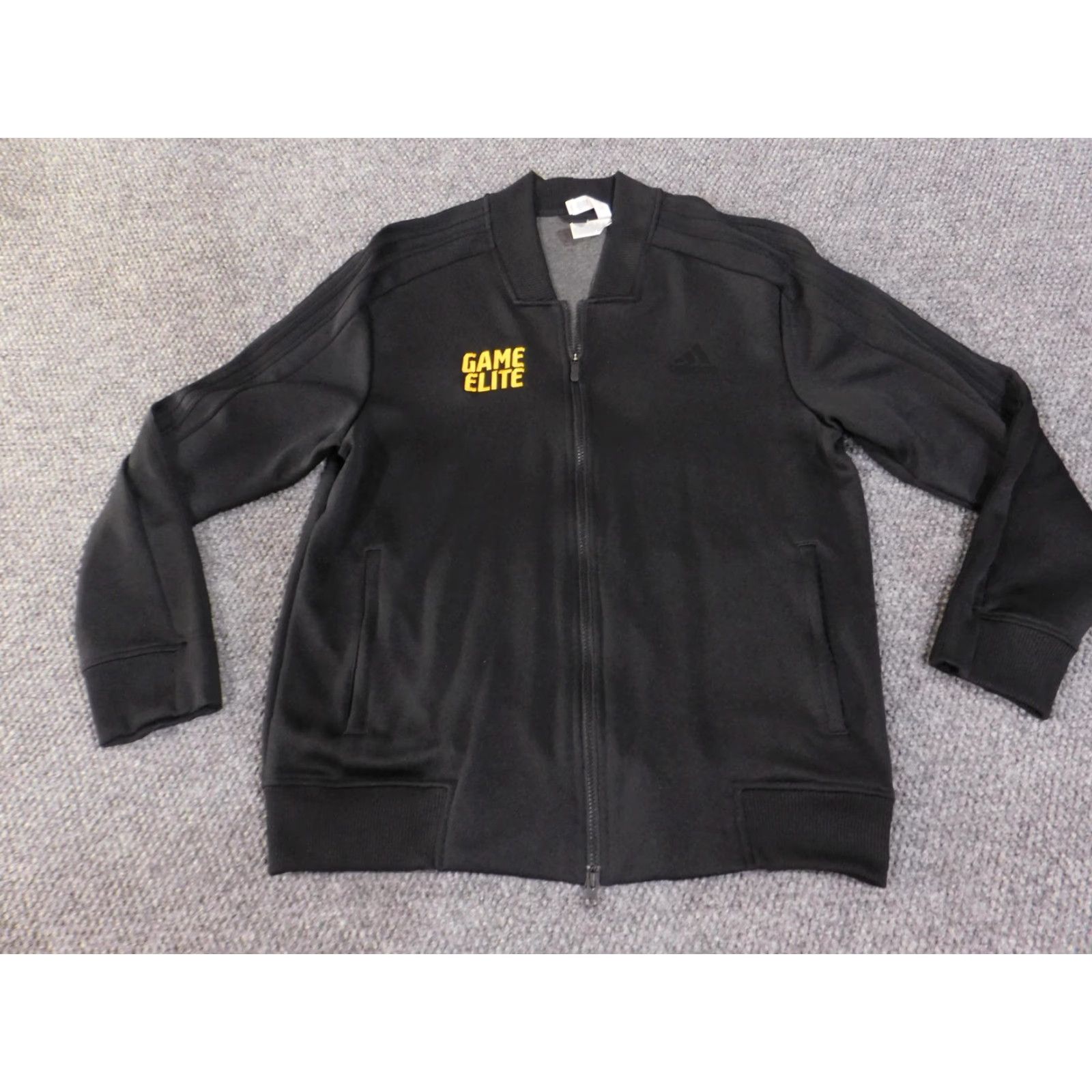 Adidas Adidas Jacket Mens XL Black Game Elite Full Zip Athletic Track Coat Size US XL / EU 56 / 4 - 4 Thumbnail