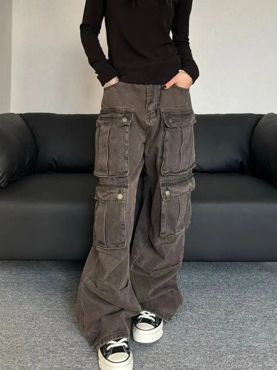 Japanese Brand Retro washed multi pocket jeans Size US 32 / EU 48 - 4 Thumbnail