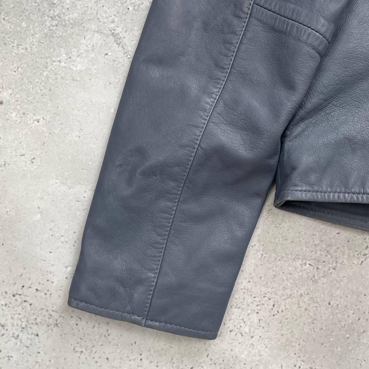 Allsaints Allsaints Fern Biker Leather Jacket Women’s Blue Size EU 38 Size M / US 6-8 / IT 42-44 - 23 Thumbnail