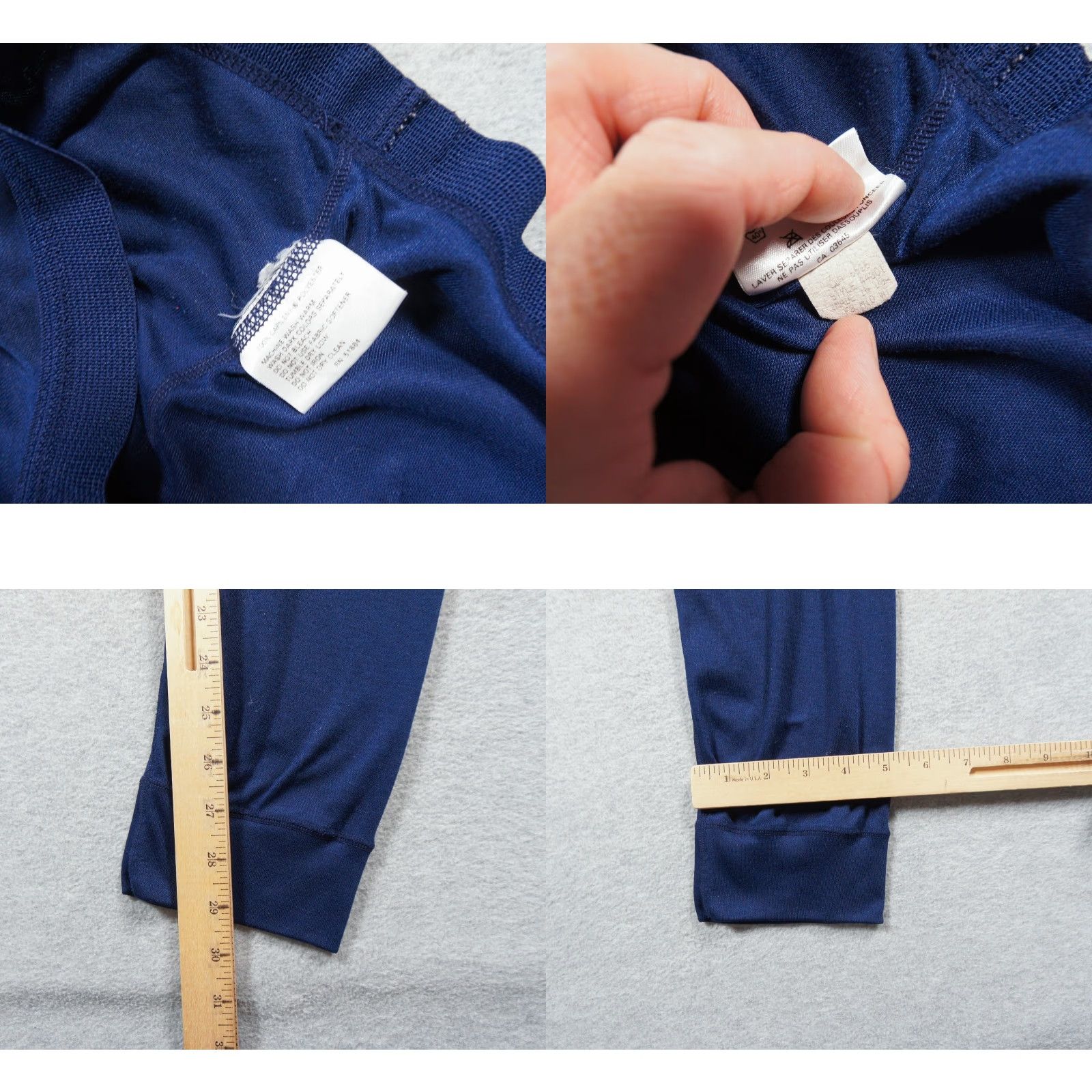 Patagonia VINTAGE Patagonia Pants Mens Large Blue Capilene Base Layer Outdoors Adult FLAW* Size US 33 - 8 Thumbnail