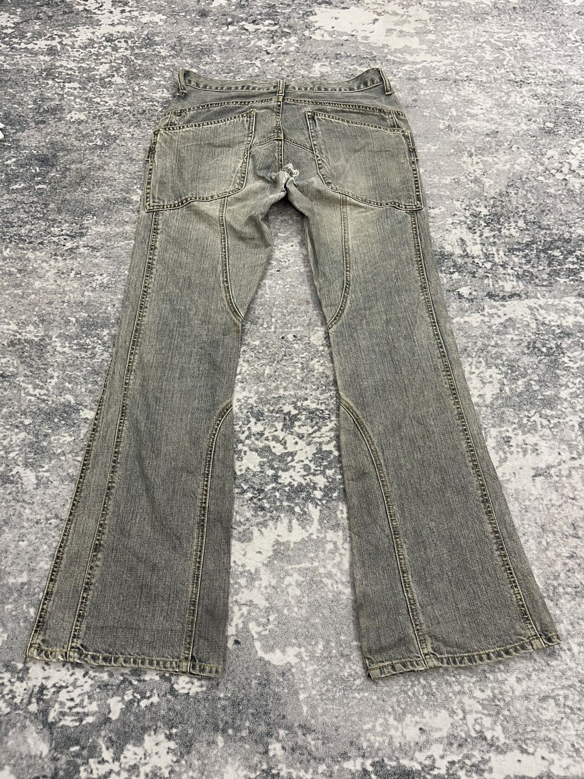 JACKROSE Jack Rose Sick Distressed Flare Jeans s6 Size US 31 - 14 Thumbnail