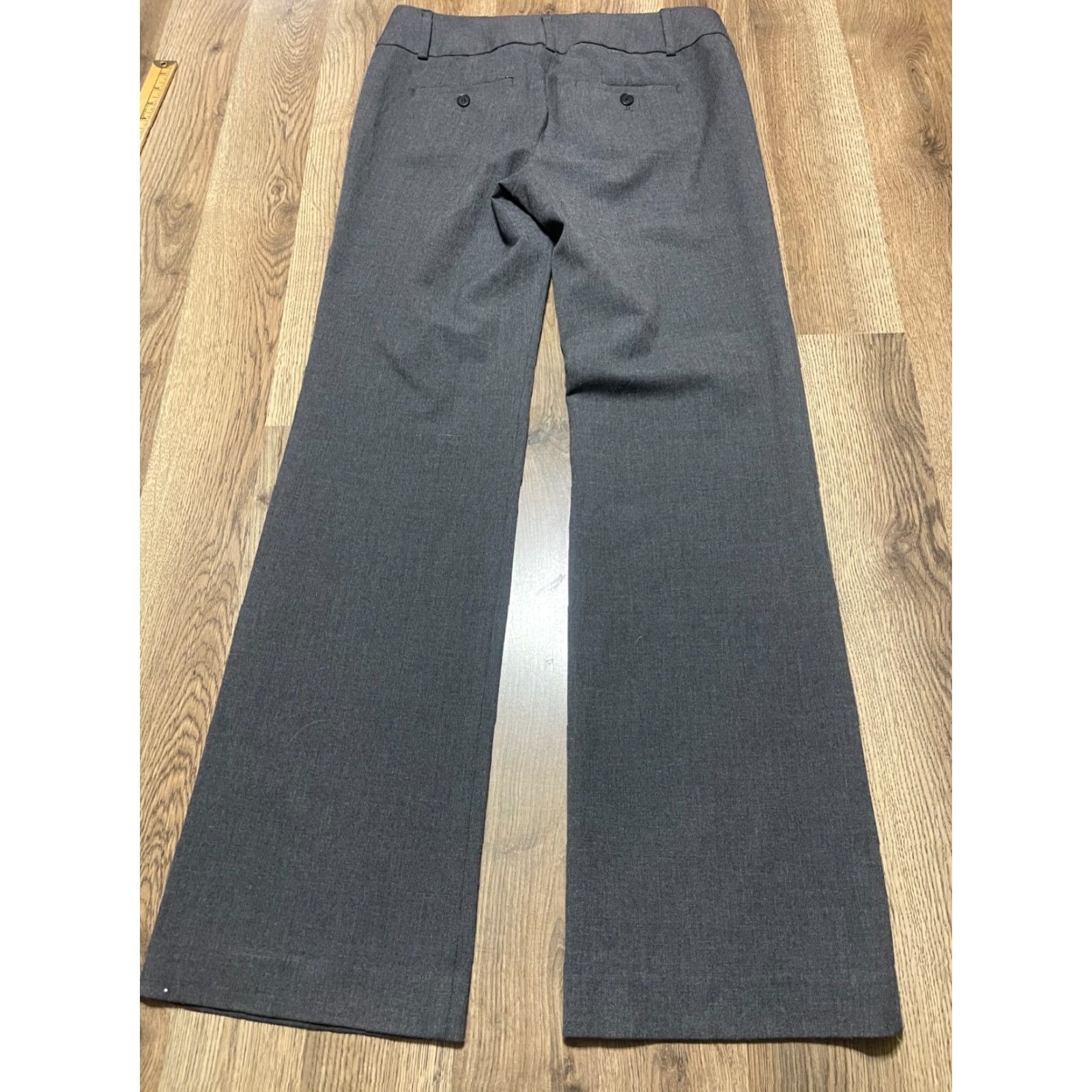 Ann Taylor Ann Taylor LOFT Pants Women's Size 4 Gray Dress Pants Marisa Trouser, Regular, Straight, Inseam 32.5 in, Polyester Rayon, Flat Front, ZZ Size 27" / US 4 / IT 40 - 2 Thumbnail